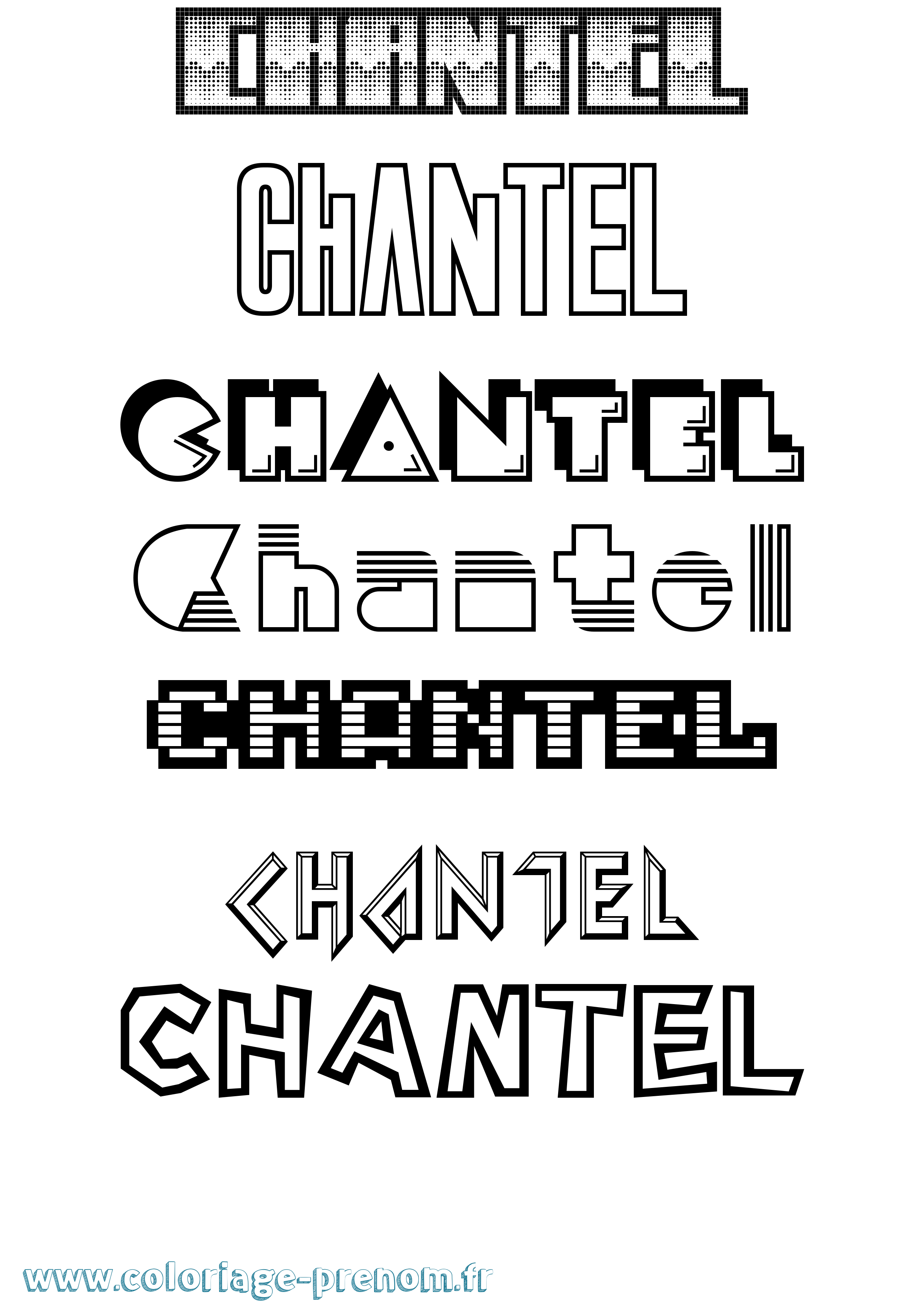 Coloriage Chantel Jeux Vidéos Coloriage prénom Chantel Jeux Vidéos