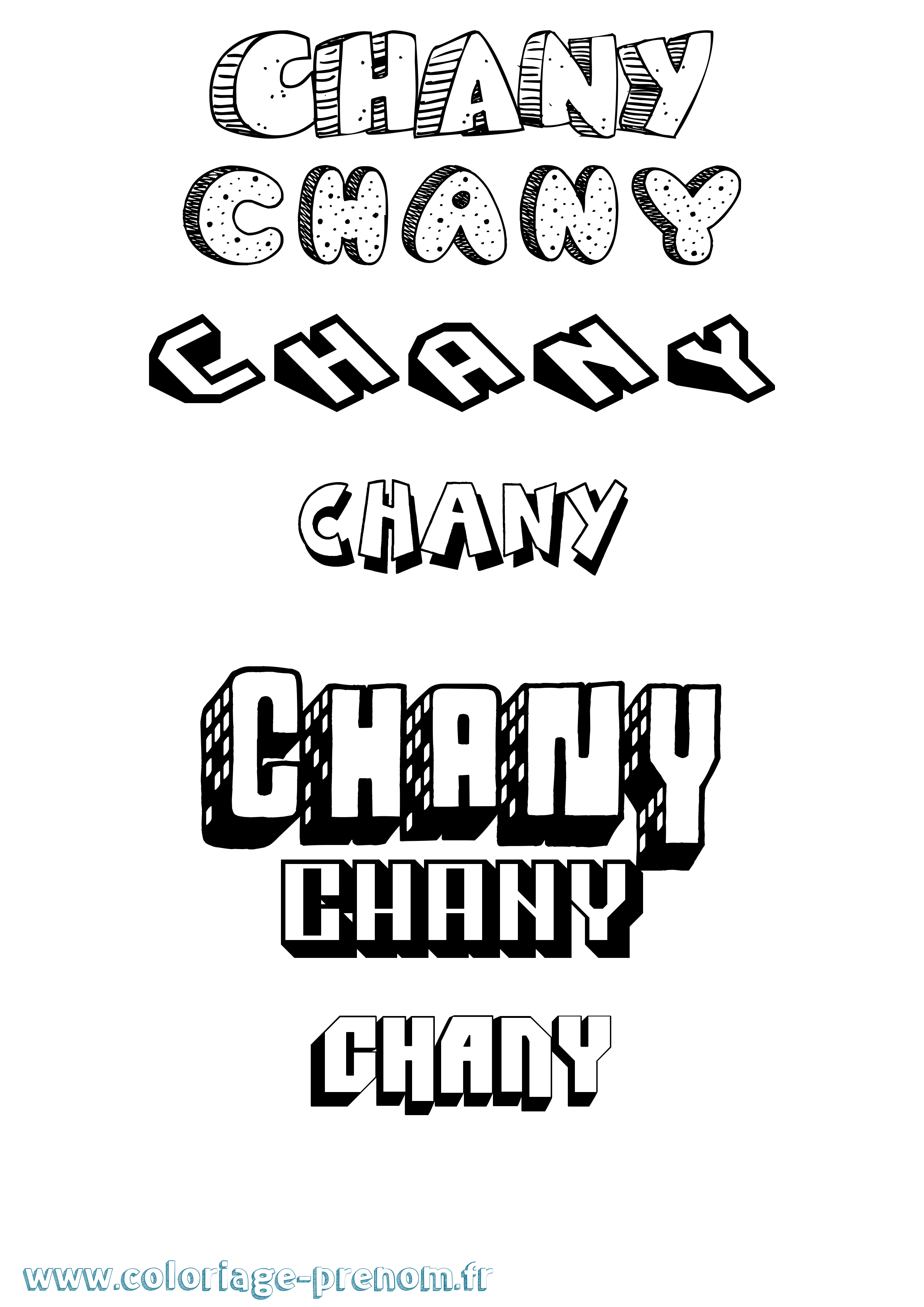 Coloriage Chany Effet 3D Coloriage prénom Chany Effet 3D