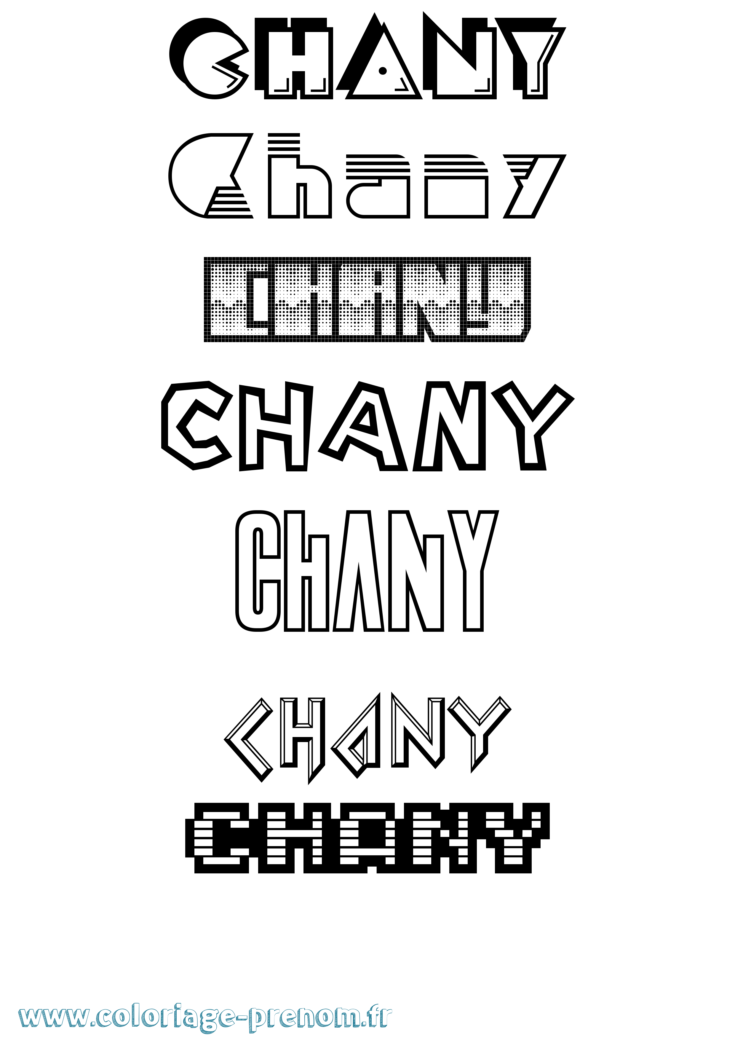 Coloriage Chany Jeux Vidéos Coloriage prénom Chany Jeux Vidéos