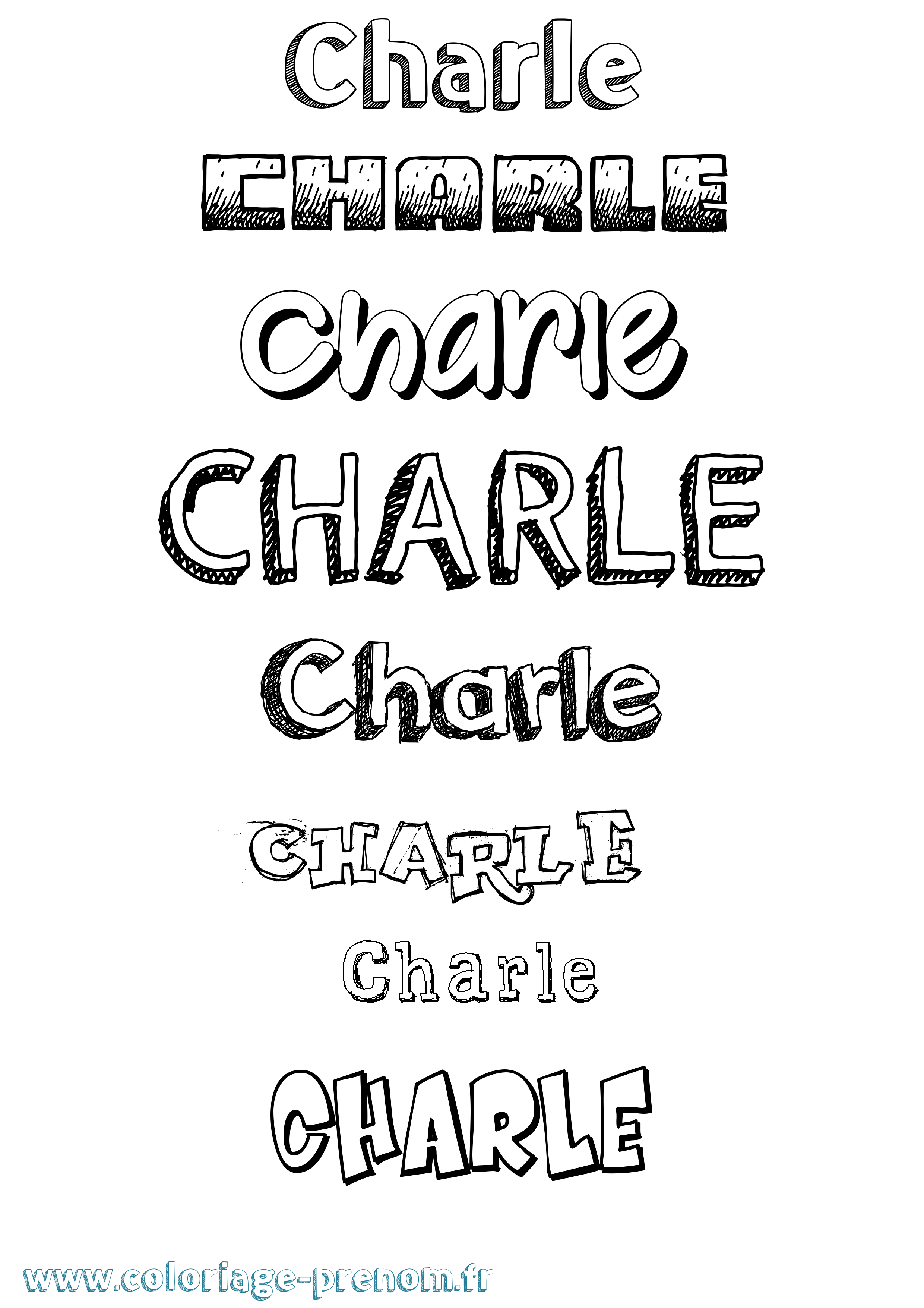 Coloriage Charle Dessiné Coloriage prénom Charle Dessiné