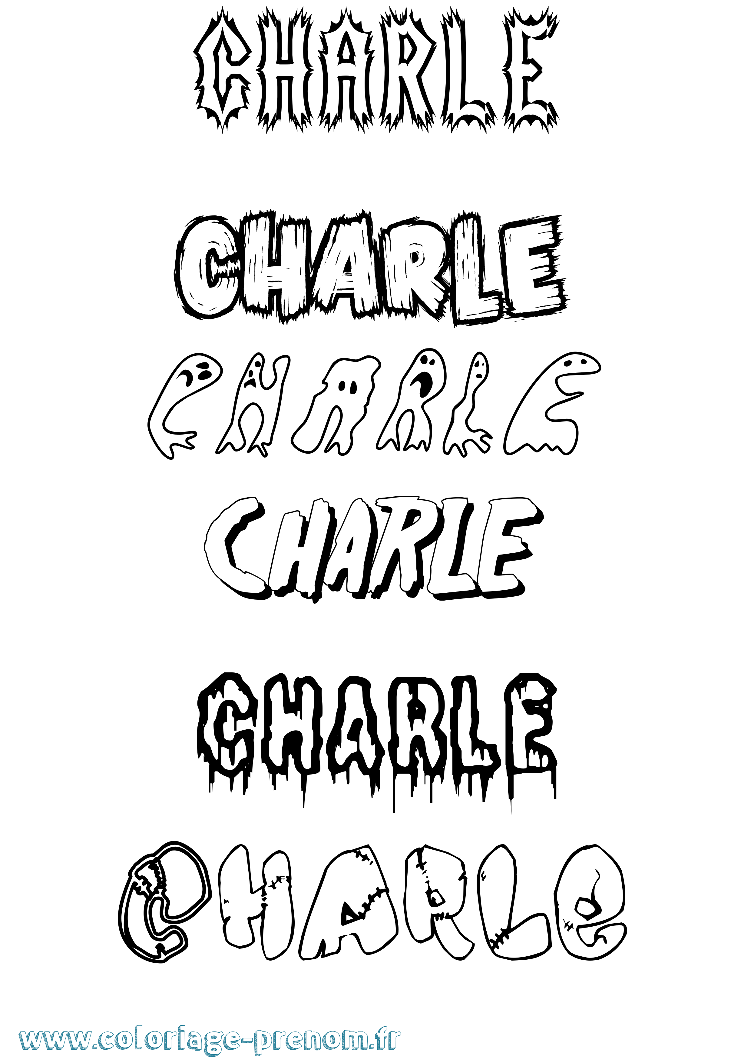 Coloriage Charle Frisson Coloriage prénom Charle Frisson