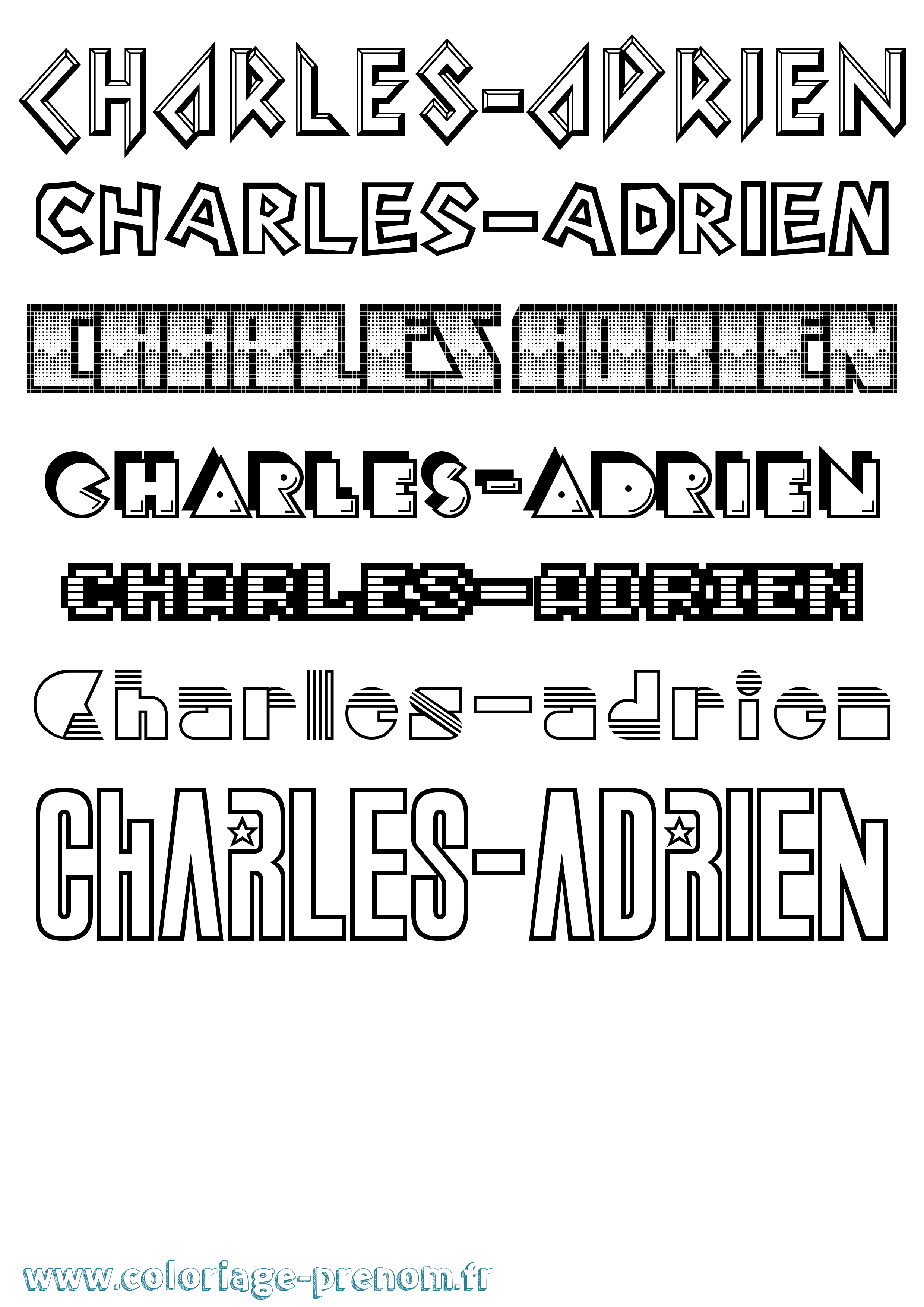 Coloriage Charles-Adrien Jeux Vidéos Coloriage prénom Charles-Adrien Jeux Vidéos
