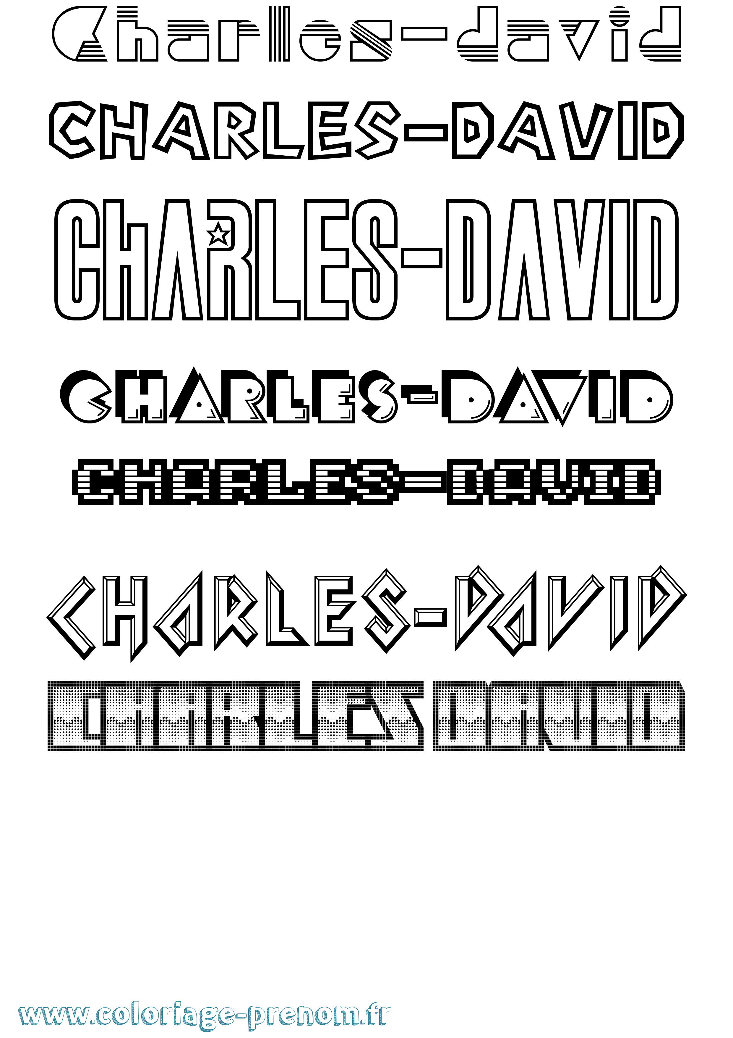 Coloriage Charles-David Jeux Vidéos Coloriage prénom Charles-David Jeux Vidéos