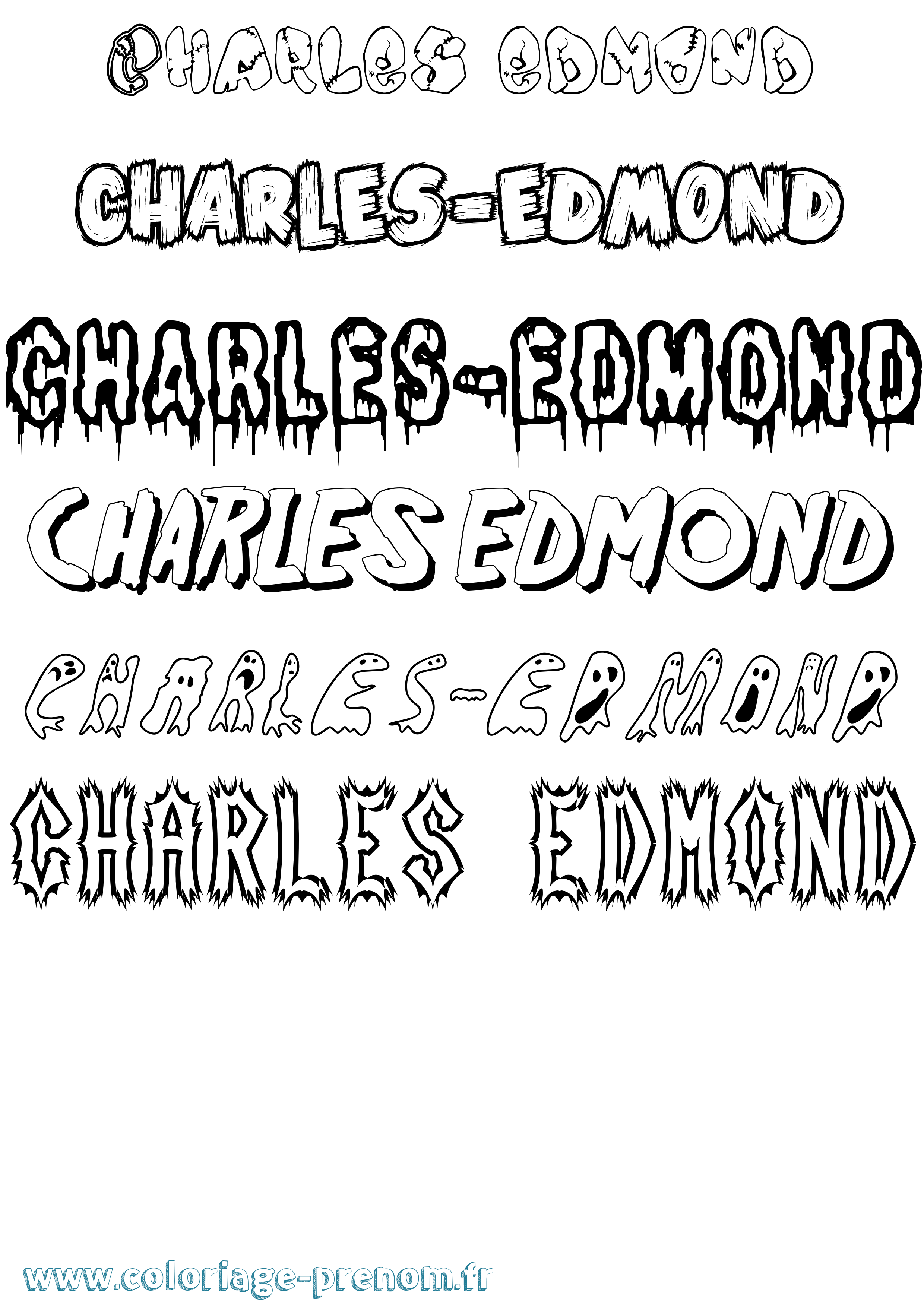 Coloriage Charles-Edmond Frisson Coloriage prénom Charles-Edmond Frisson