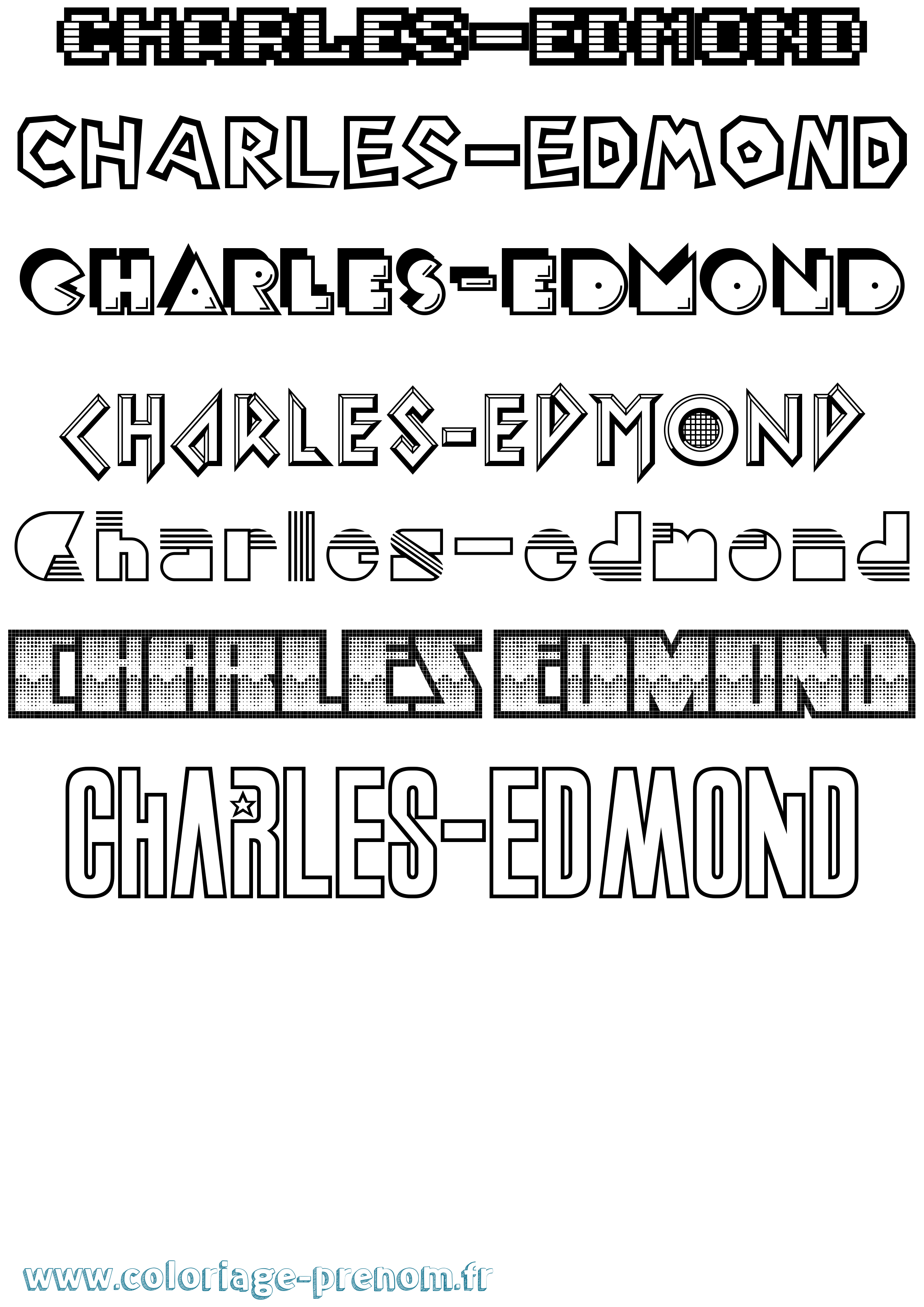 Coloriage Charles-Edmond Jeux Vidéos Coloriage prénom Charles-Edmond Jeux Vidéos