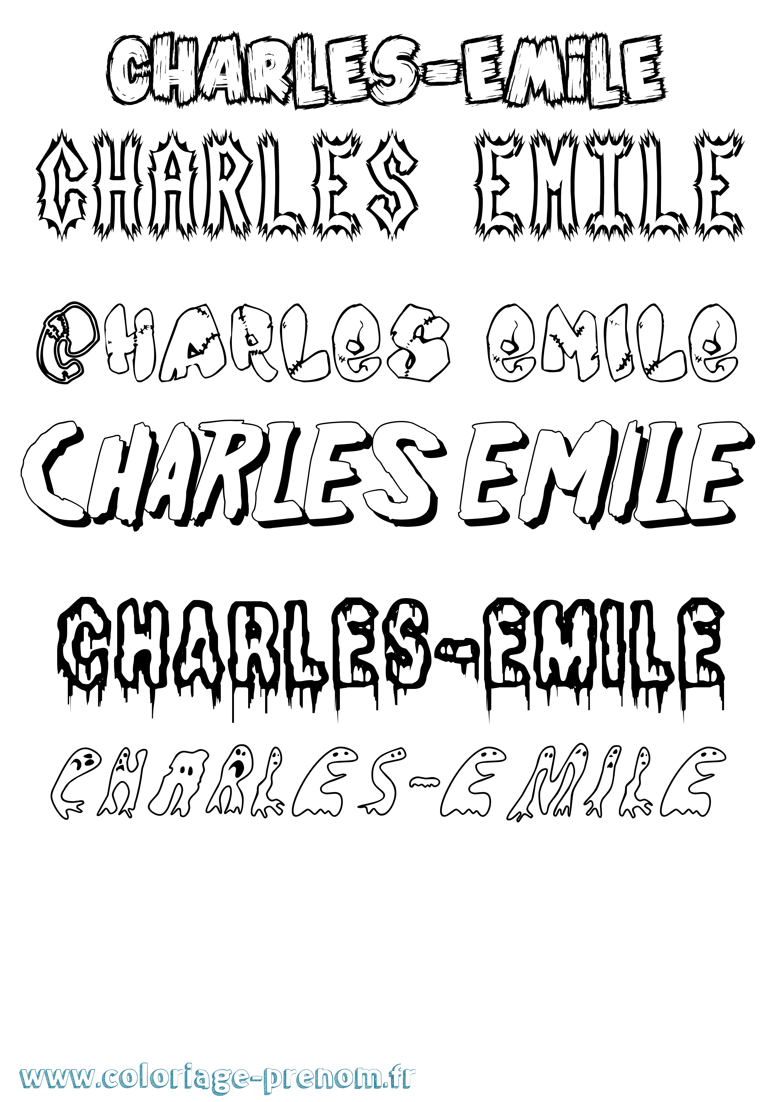 Coloriage Charles-Emile Frisson Coloriage prénom Charles-Emile Frisson