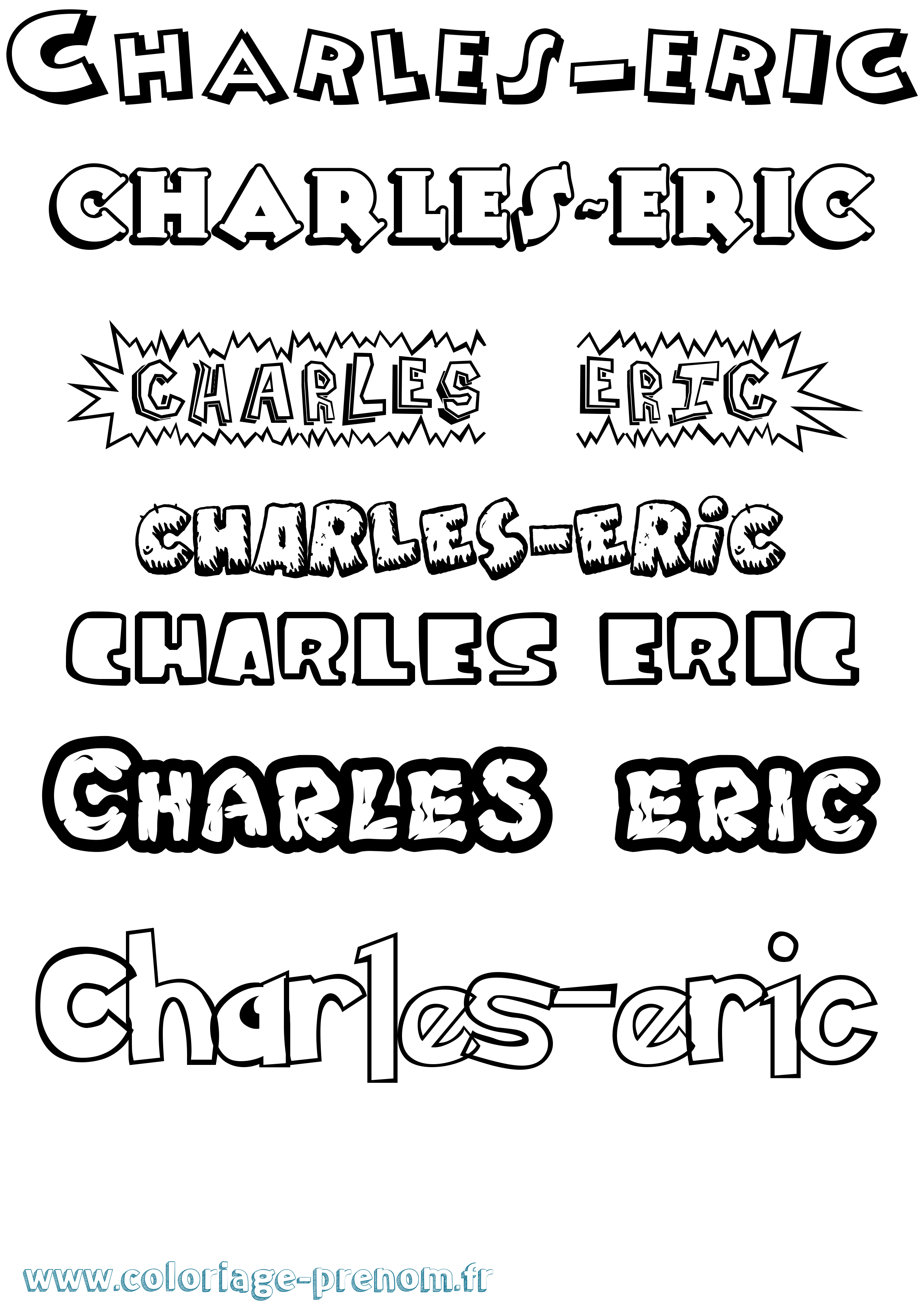 Coloriage Charles-Eric Dessin Animé Coloriage prénom Charles-Eric Dessin Animé