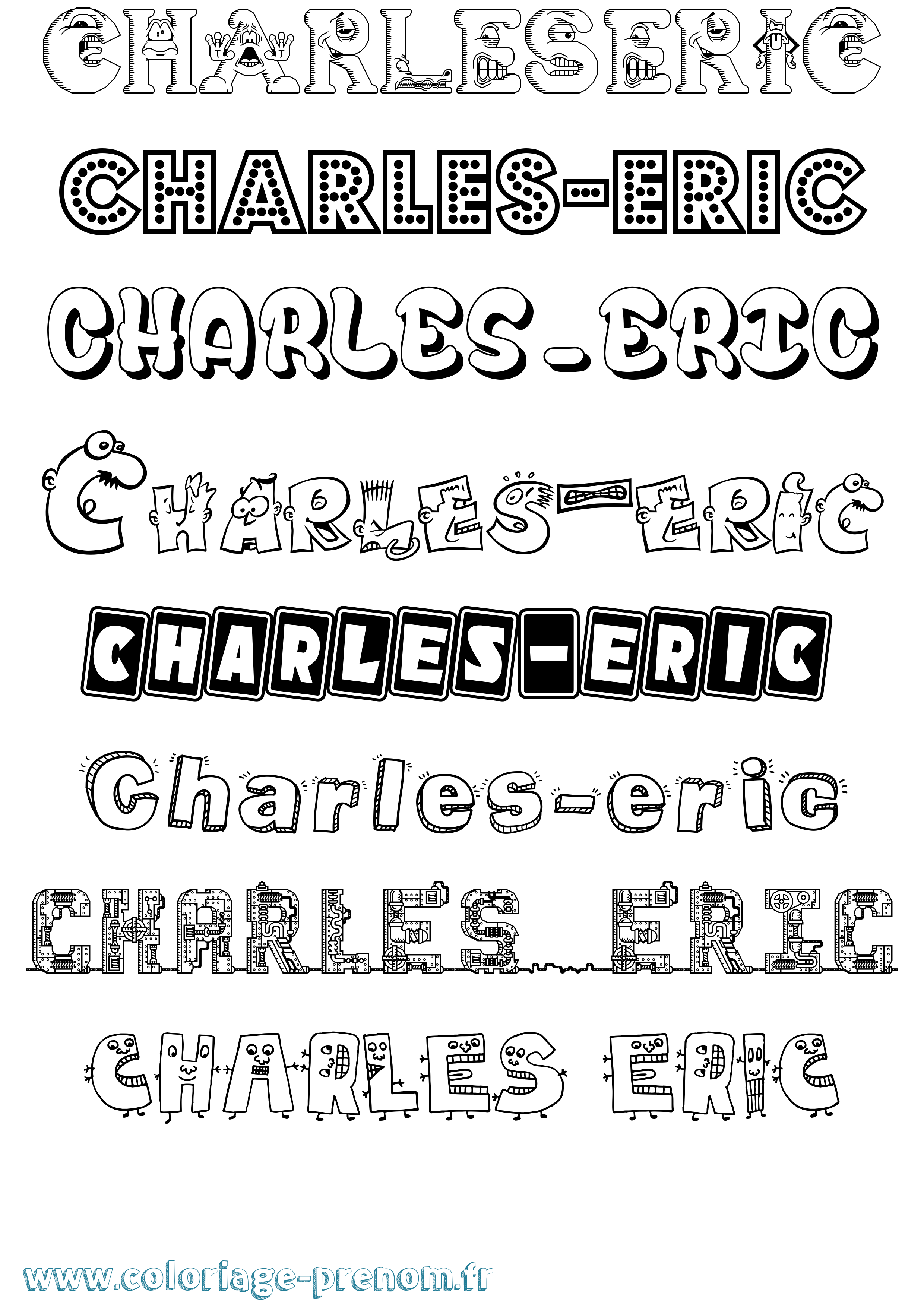 Coloriage Charles-Eric Fun Coloriage prénom Charles-Eric Fun
