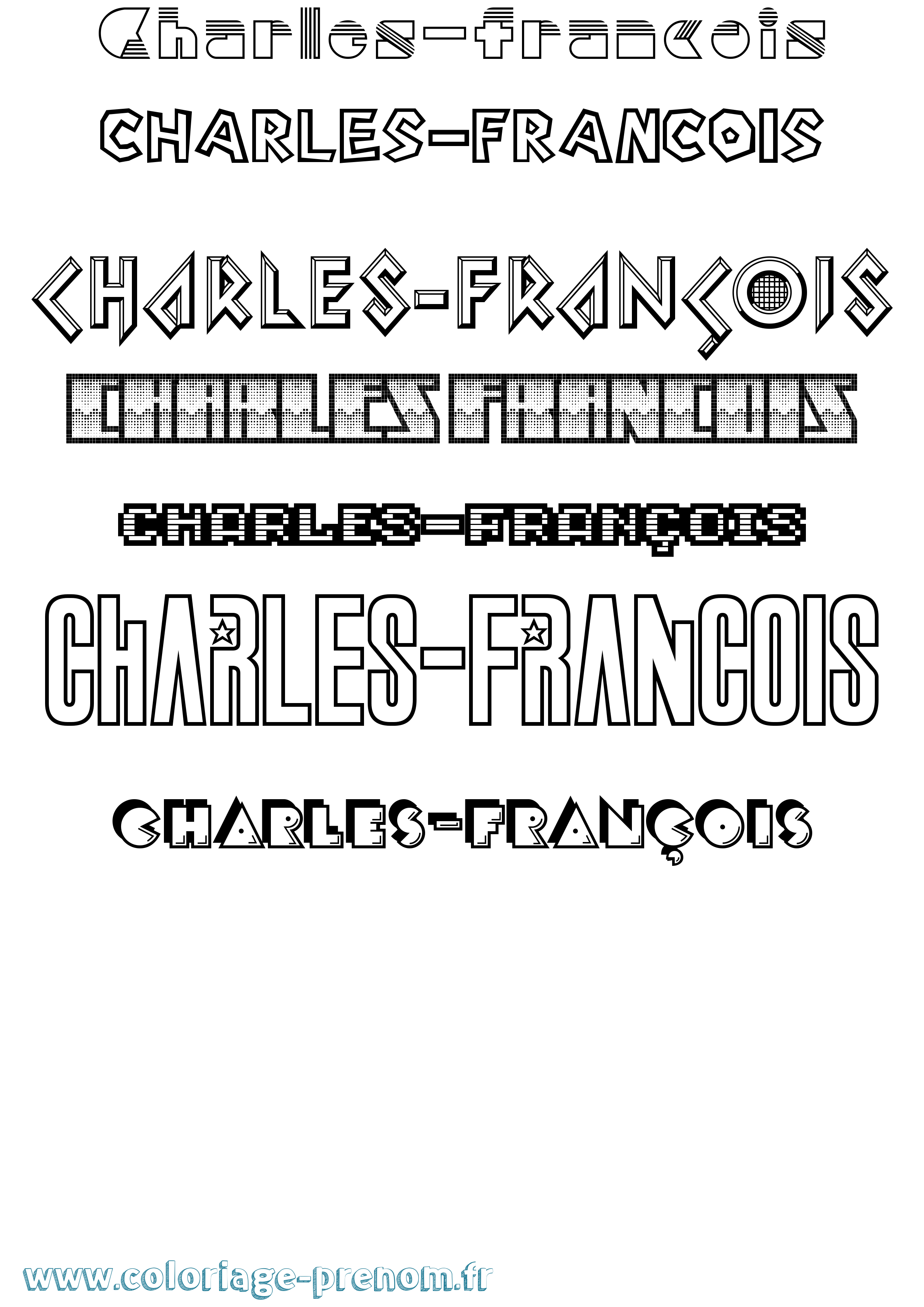 Coloriage Charles-François Jeux Vidéos Coloriage prénom Charles-François Jeux Vidéos