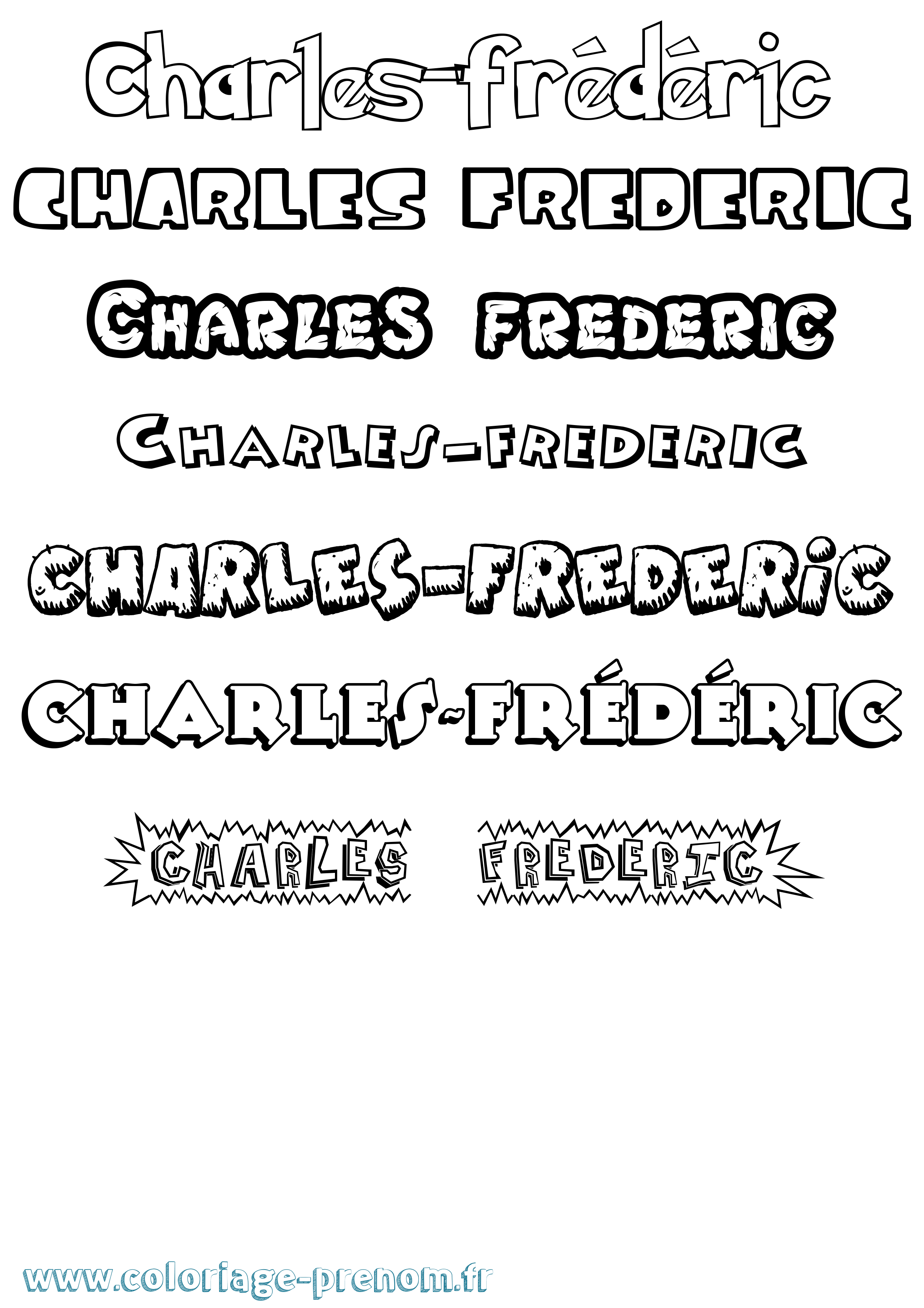 Coloriage Charles-Frédéric Dessin Animé Coloriage prénom Charles-Frédéric Dessin Animé