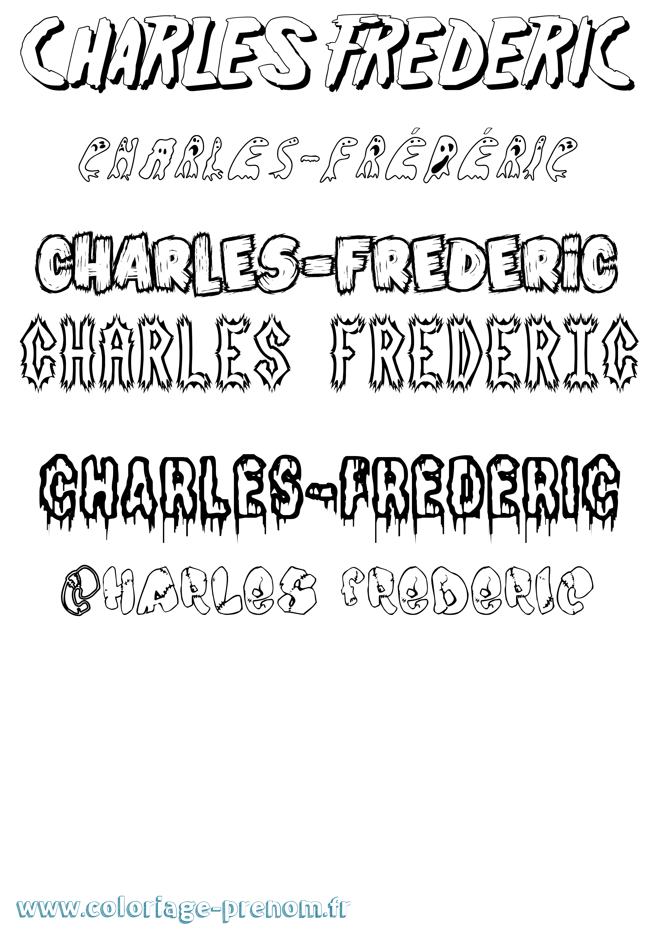 Coloriage Charles-Frédéric Frisson Coloriage prénom Charles-Frédéric Frisson