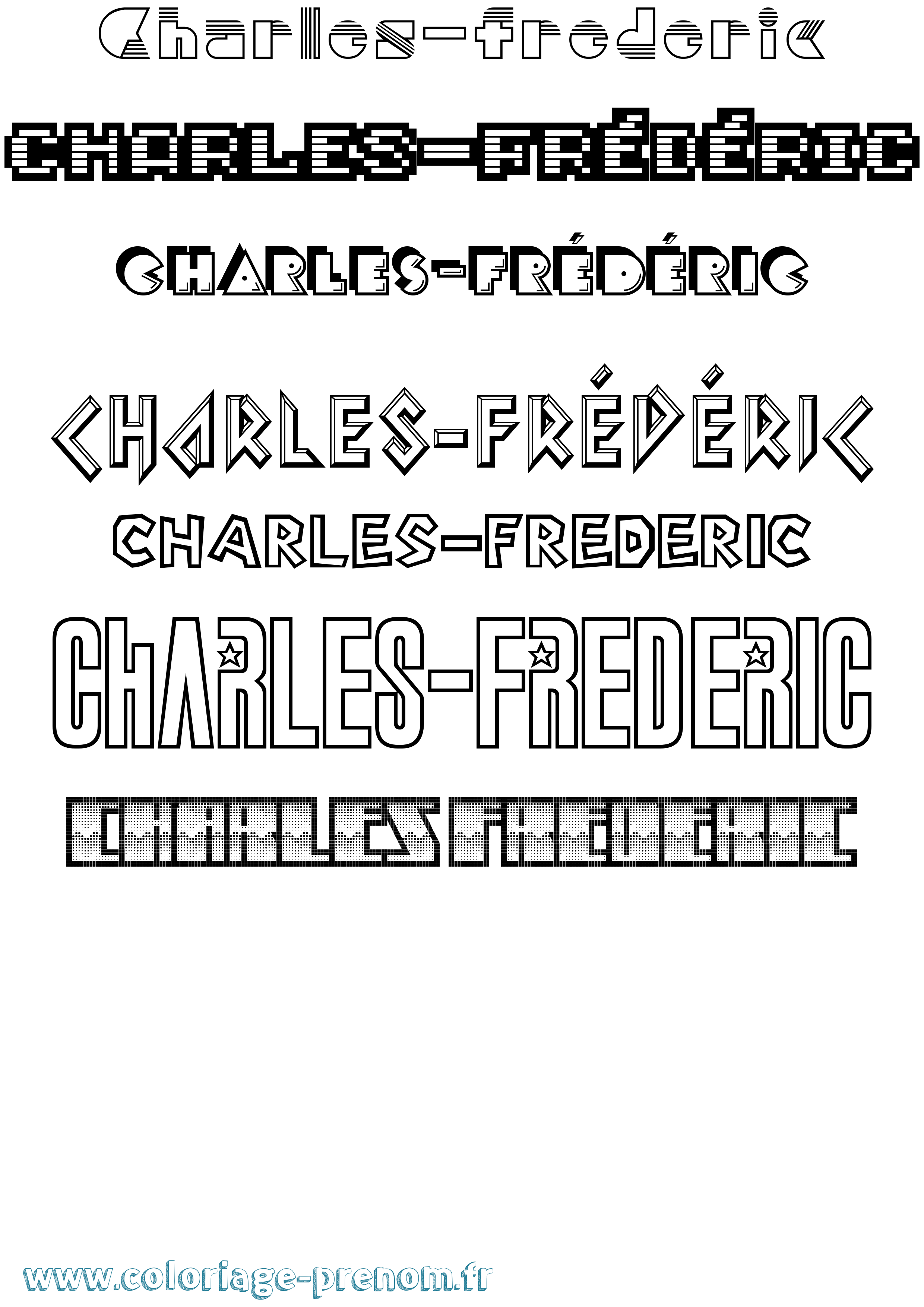 Coloriage Charles-Frédéric Jeux Vidéos Coloriage prénom Charles-Frédéric Jeux Vidéos