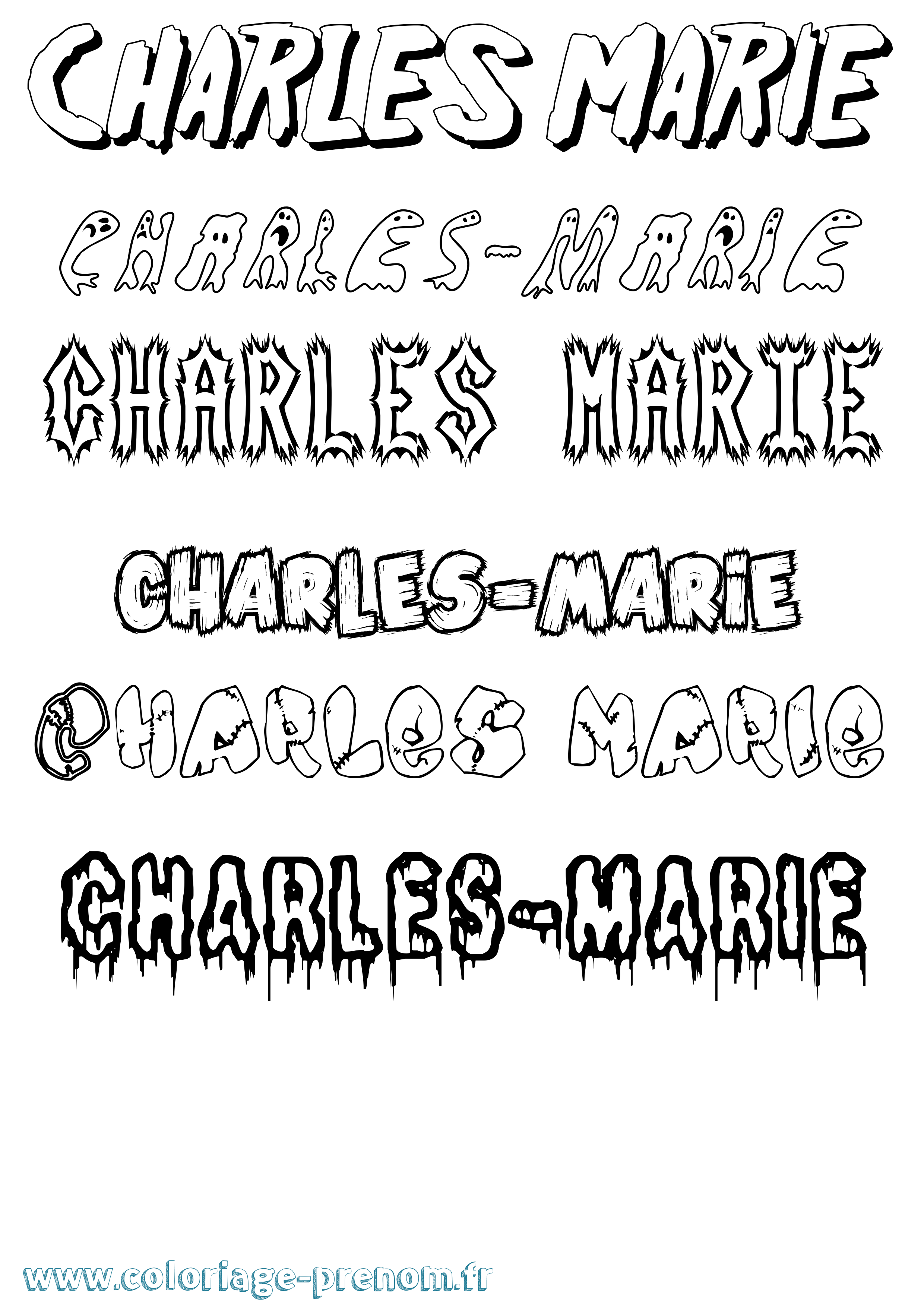 Coloriage Charles-Marie Frisson Coloriage prénom Charles-Marie Frisson