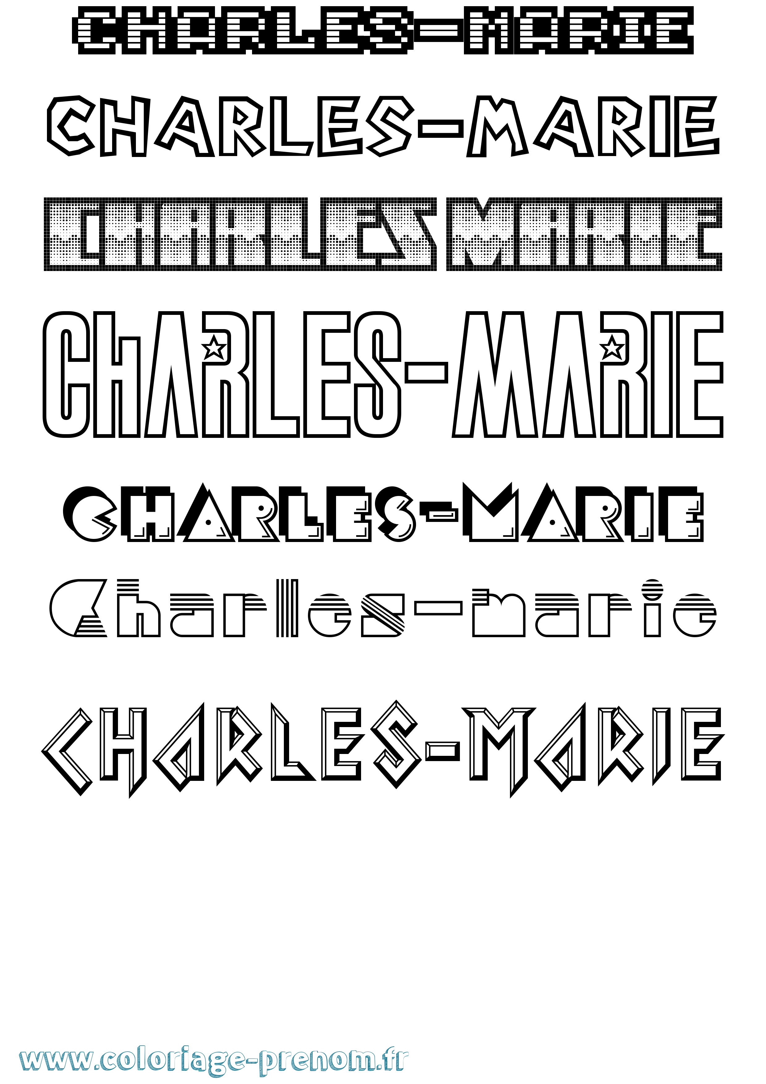 Coloriage Charles-Marie Jeux Vidéos Coloriage prénom Charles-Marie Jeux Vidéos