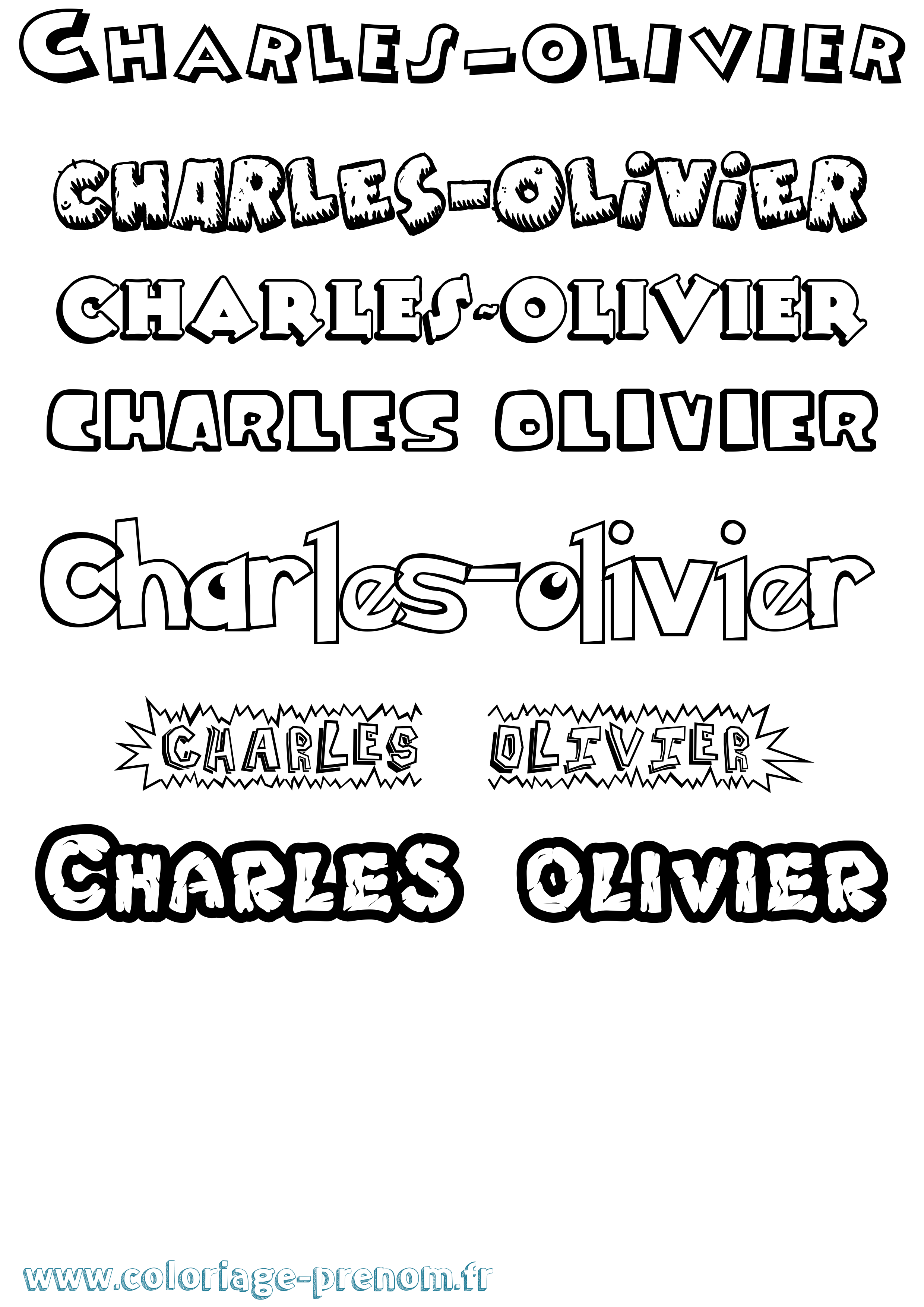 Coloriage Charles-Olivier Dessin Animé Coloriage prénom Charles-Olivier Dessin Animé