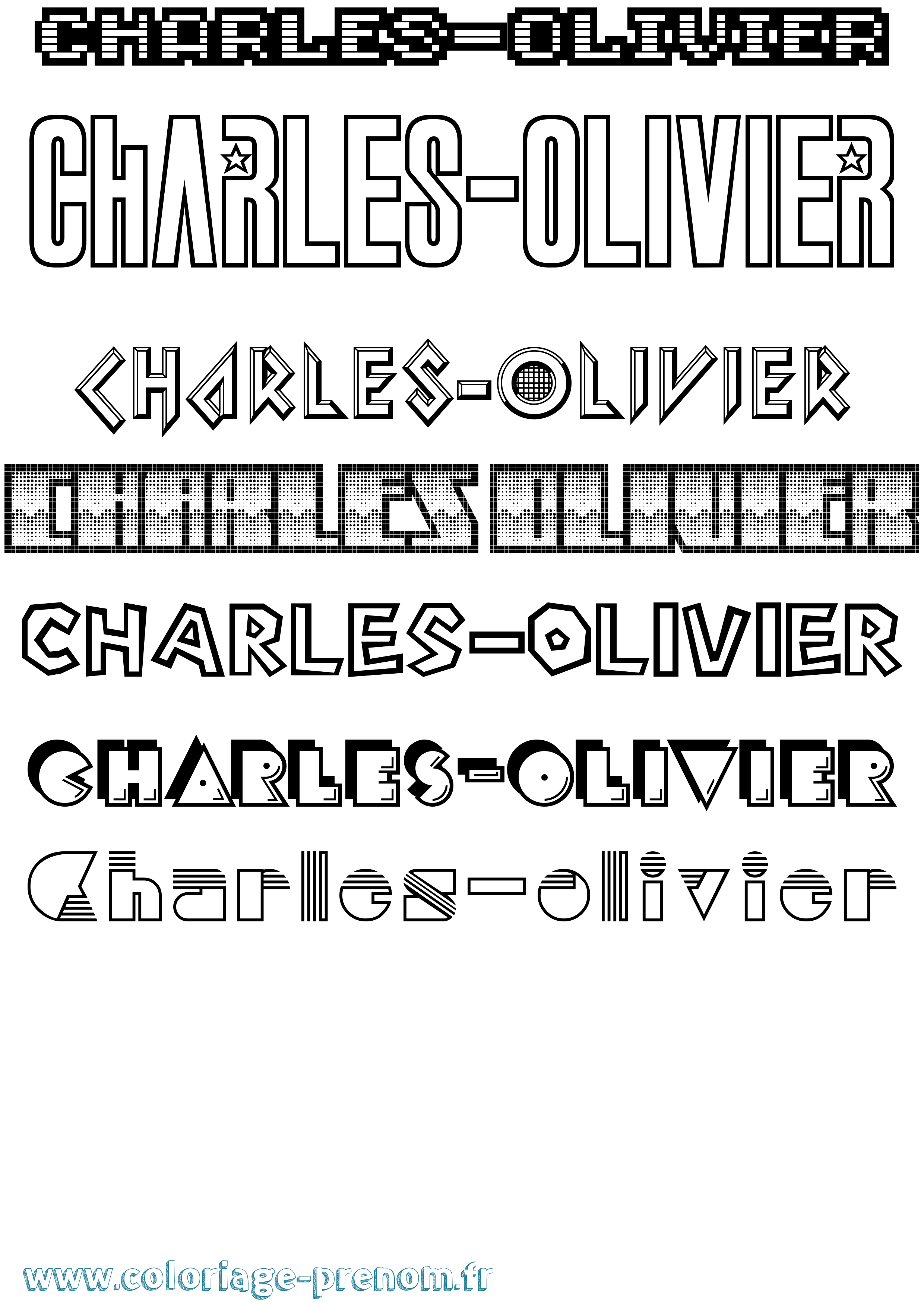 Coloriage Charles-Olivier Jeux Vidéos Coloriage prénom Charles-Olivier Jeux Vidéos
