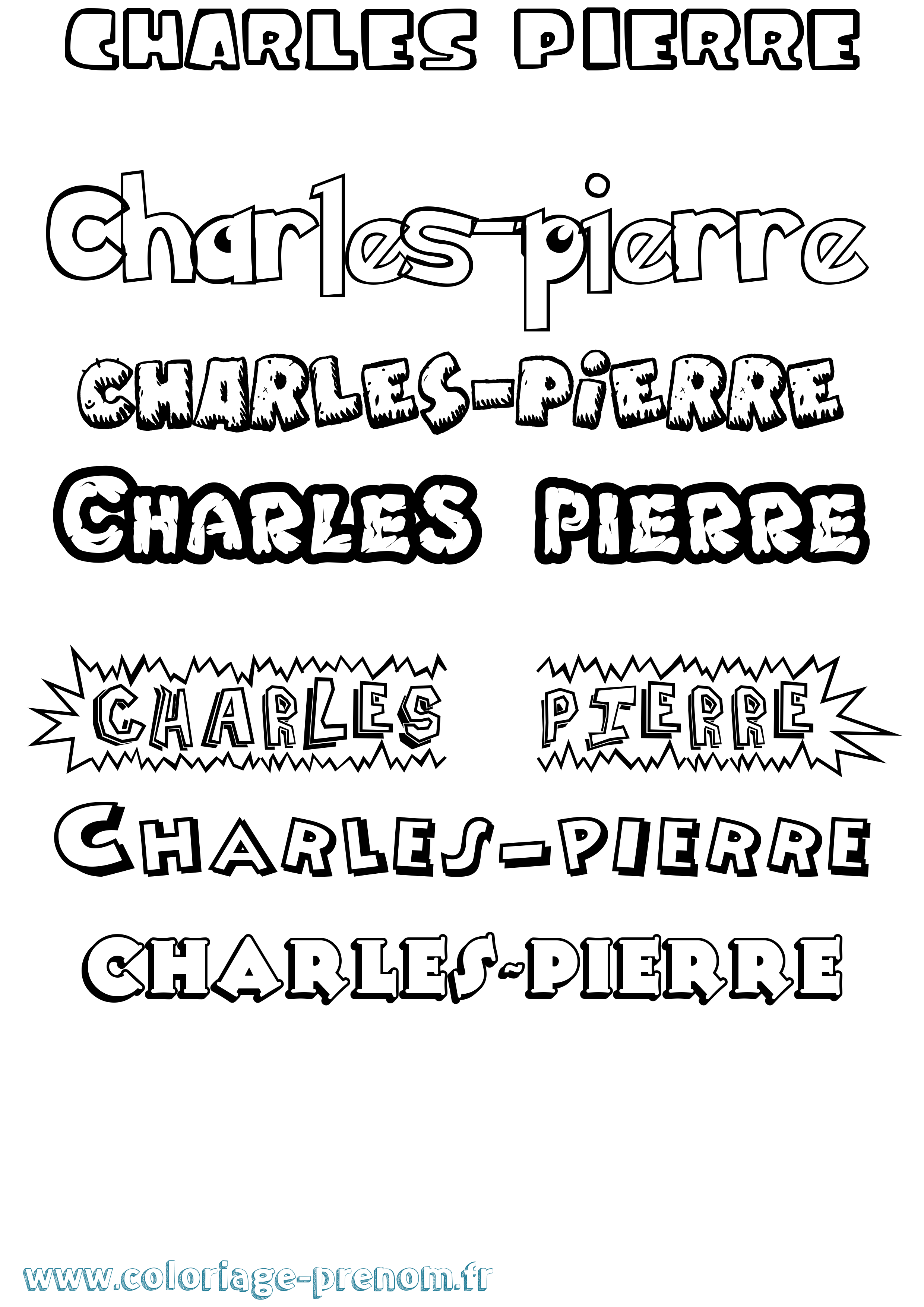 Coloriage Charles-Pierre Dessin Animé Coloriage prénom Charles-Pierre Dessin Animé