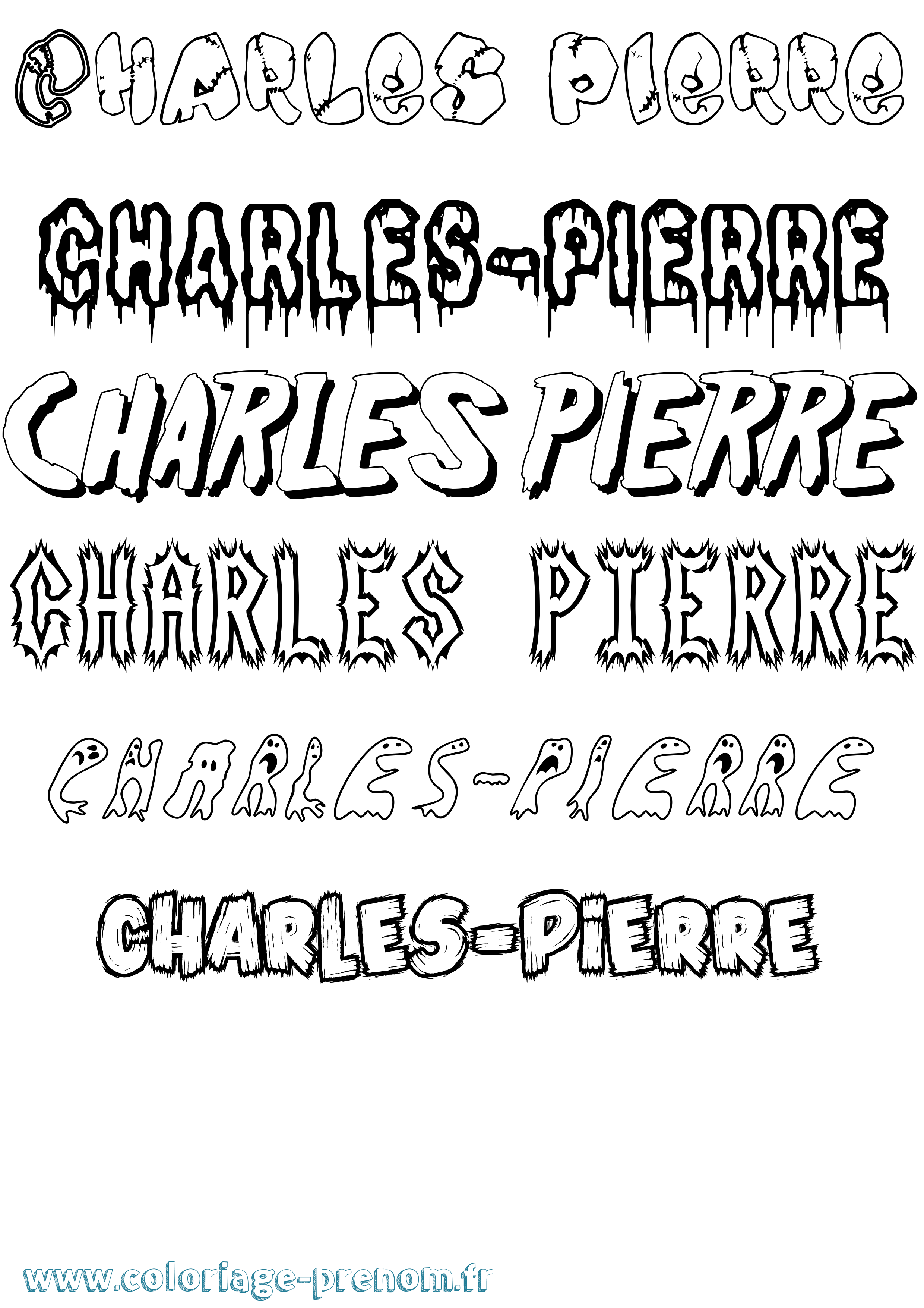Coloriage Charles-Pierre Frisson Coloriage prénom Charles-Pierre Frisson