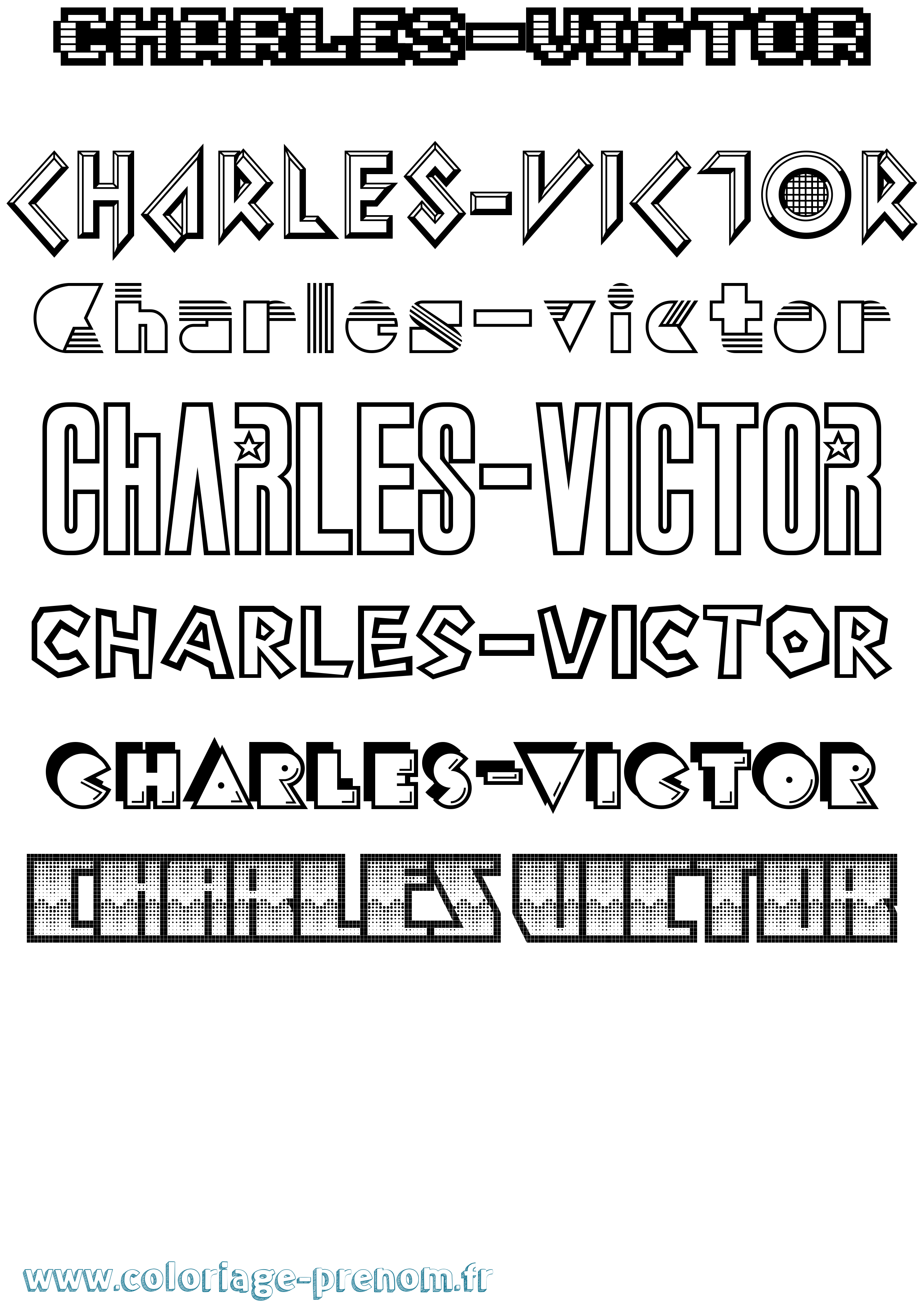 Coloriage Charles-Victor Jeux Vidéos Coloriage prénom Charles-Victor Jeux Vidéos