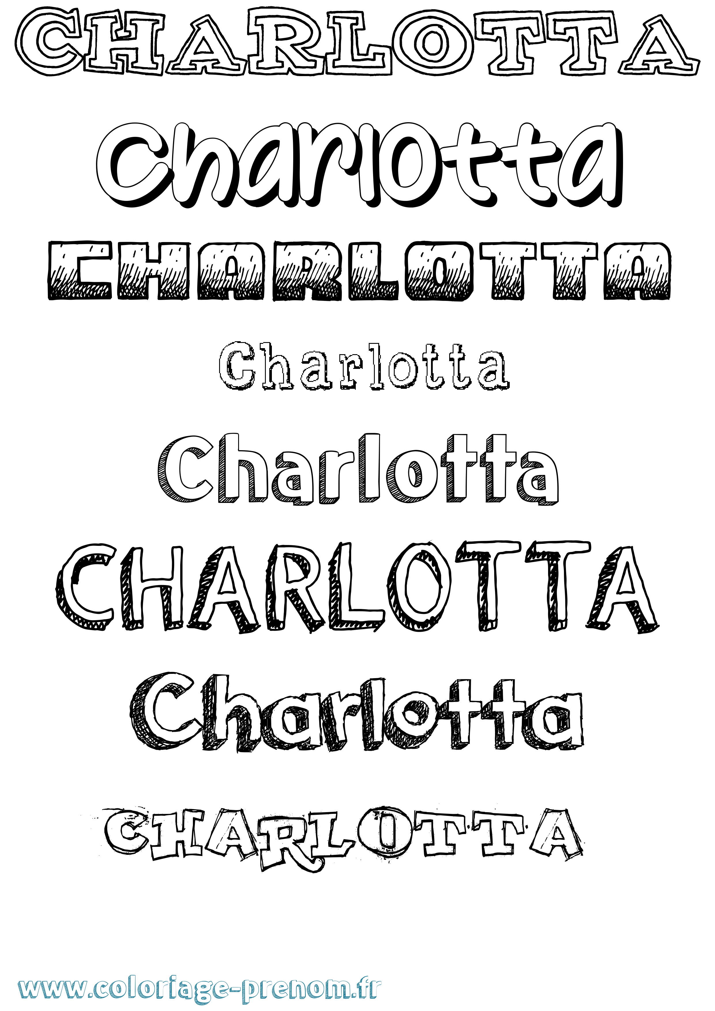 Coloriage Charlotta Dessiné Coloriage prénom Charlotta Dessiné