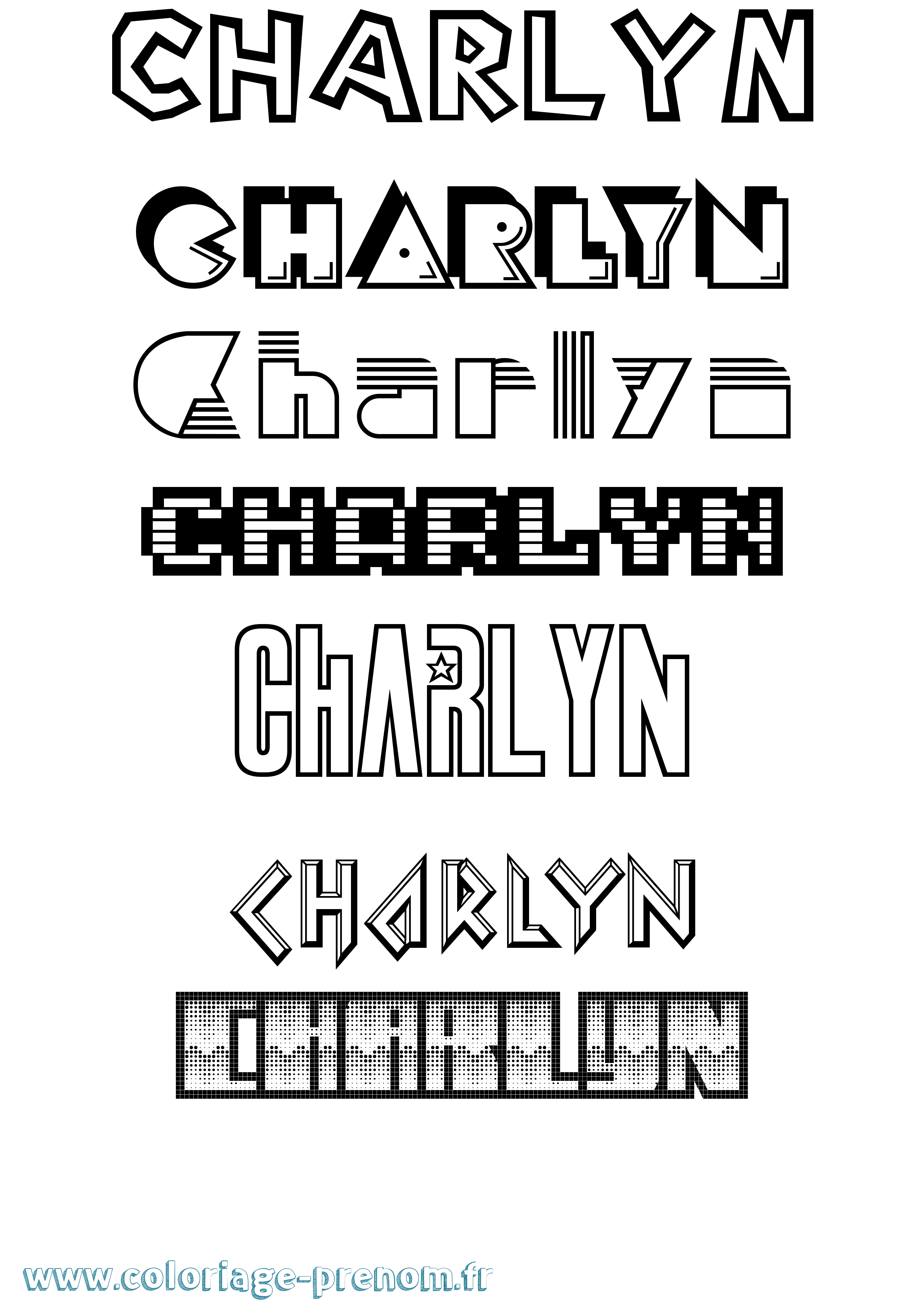 Coloriage Charlyn Jeux Vidéos Coloriage prénom Charlyn Jeux Vidéos