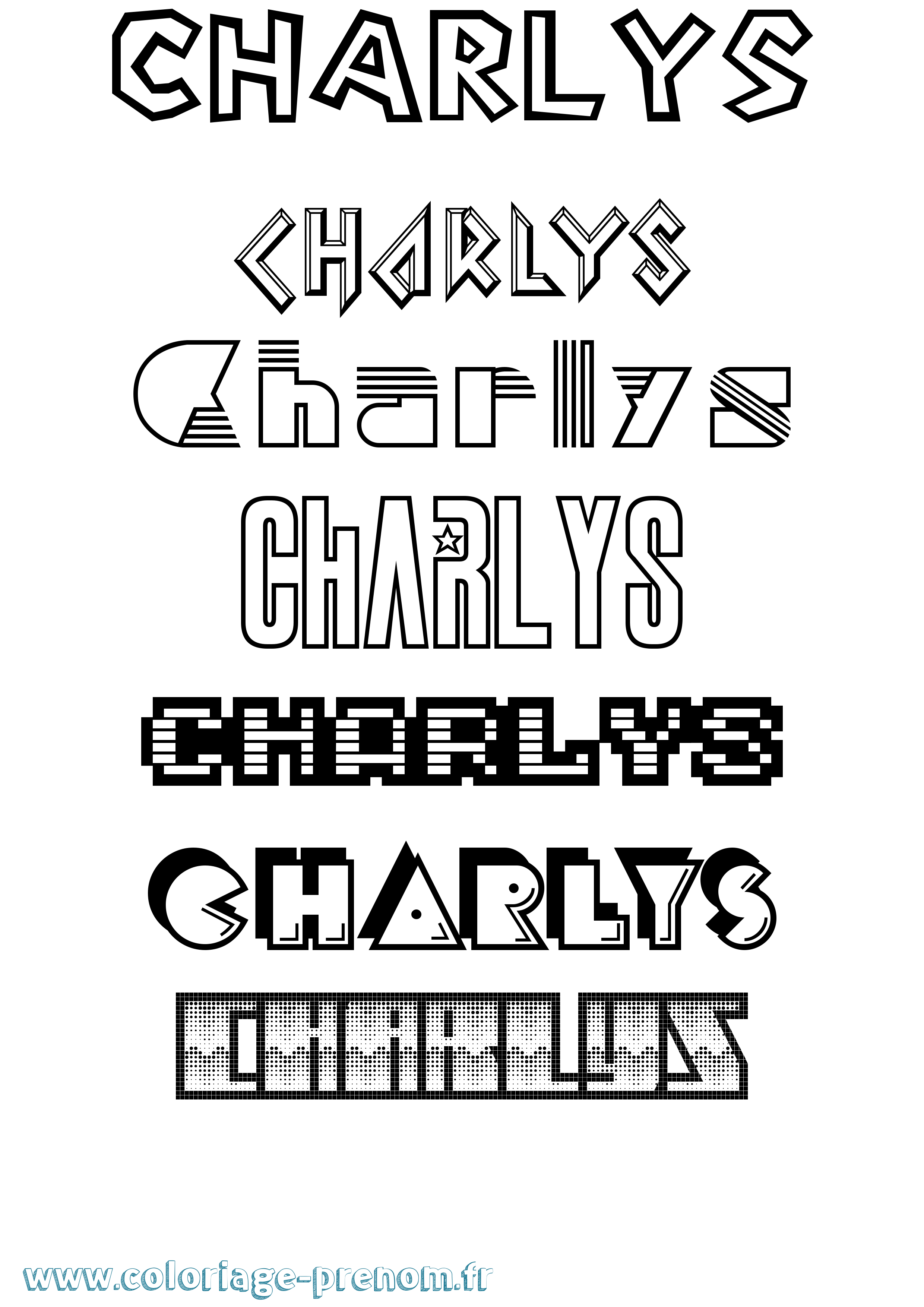 Coloriage Charlys Jeux Vidéos Coloriage prénom Charlys Jeux Vidéos