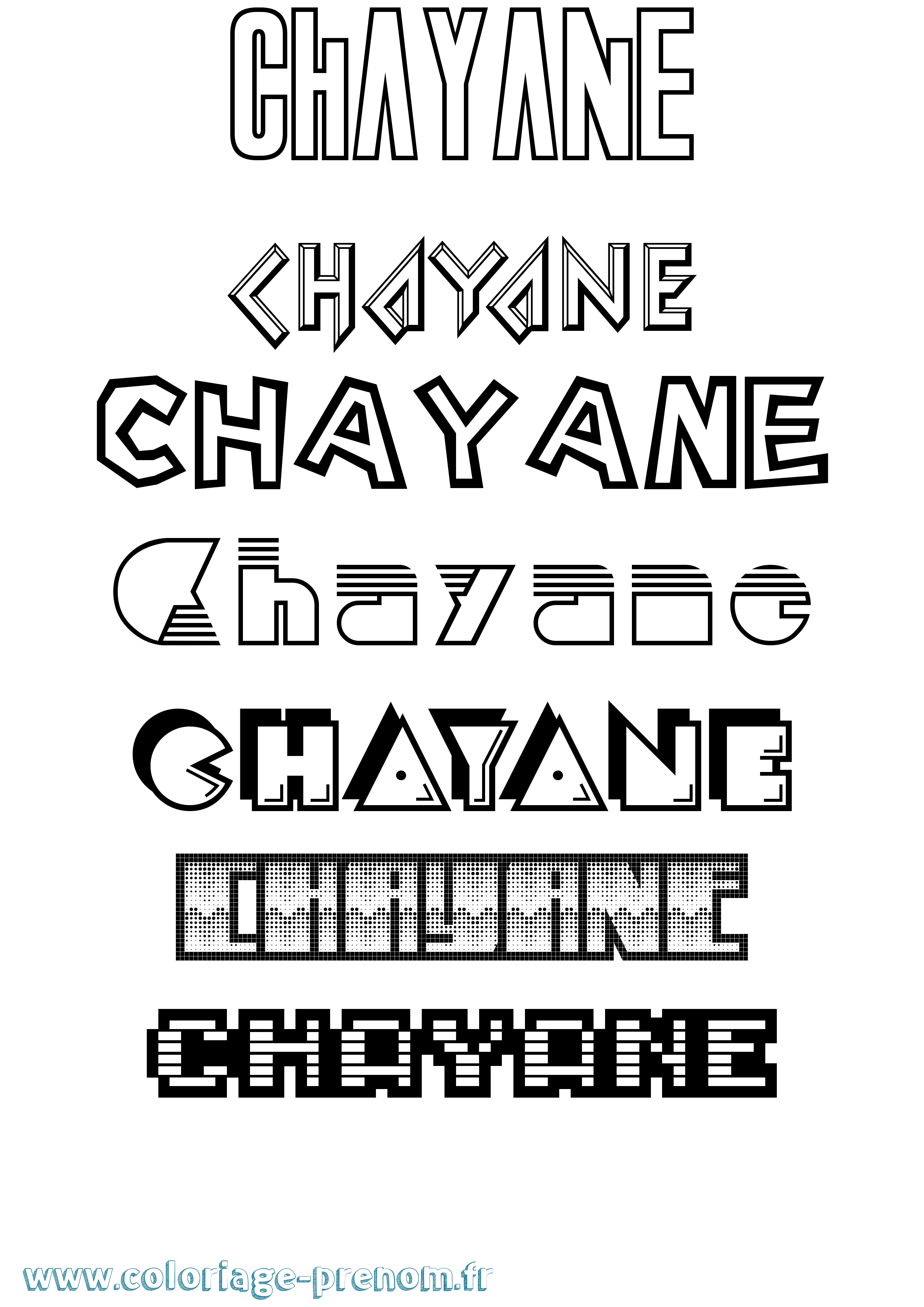 Coloriage Chayane Jeux Vidéos Coloriage prénom Chayane Jeux Vidéos