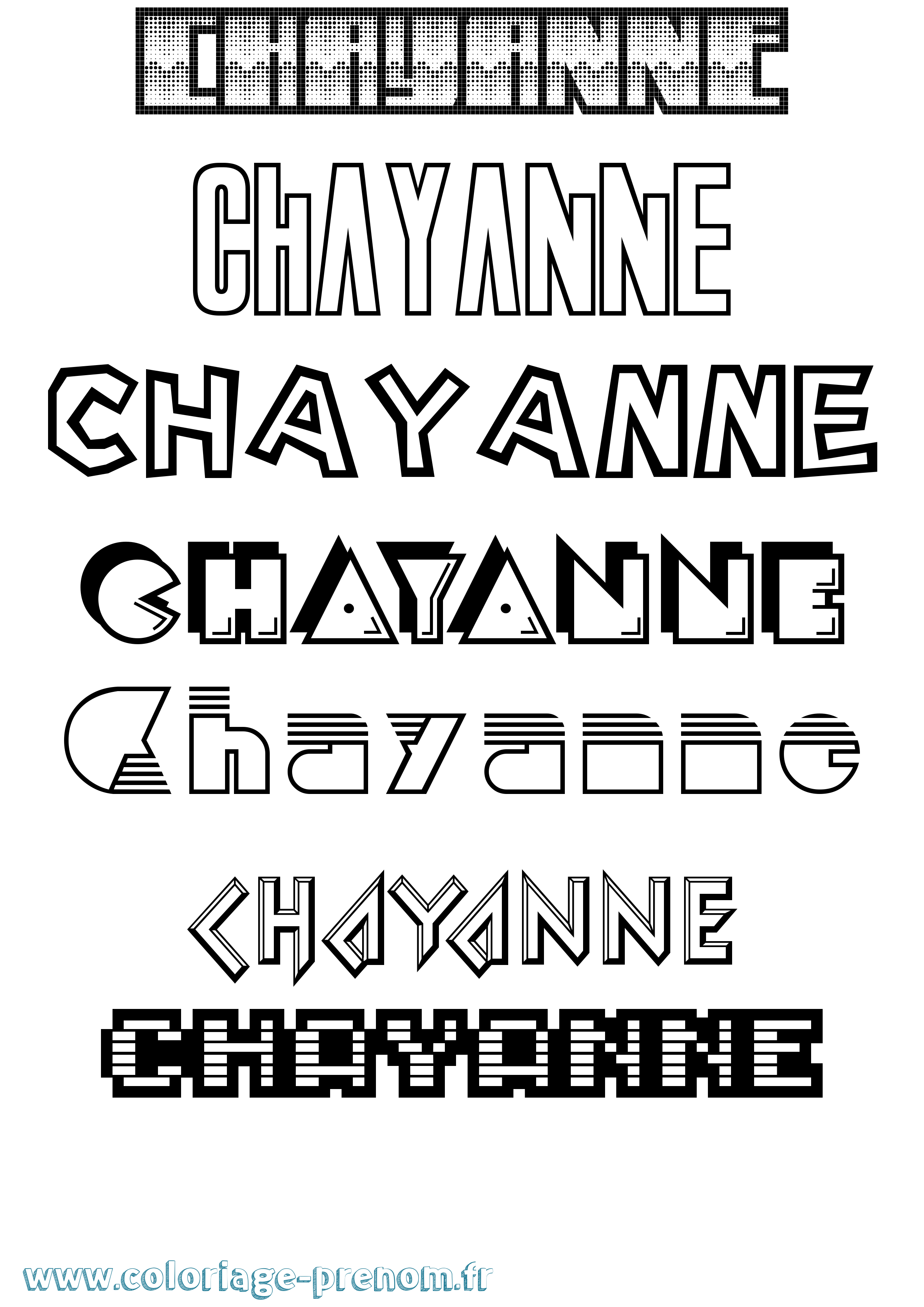 Coloriage Chayanne Jeux Vidéos Coloriage prénom Chayanne Jeux Vidéos