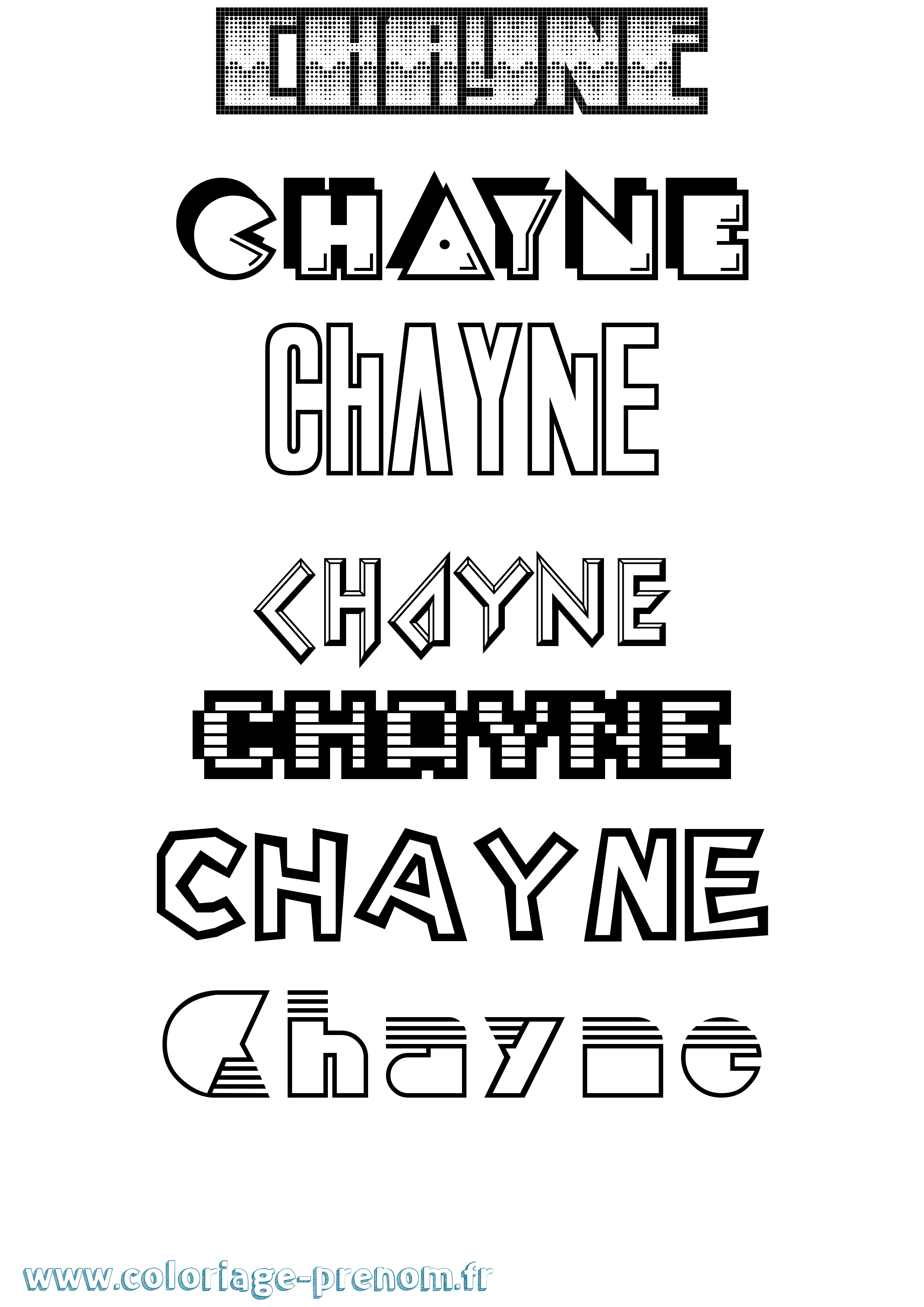 Coloriage Chayne Jeux Vidéos Coloriage prénom Chayne Jeux Vidéos