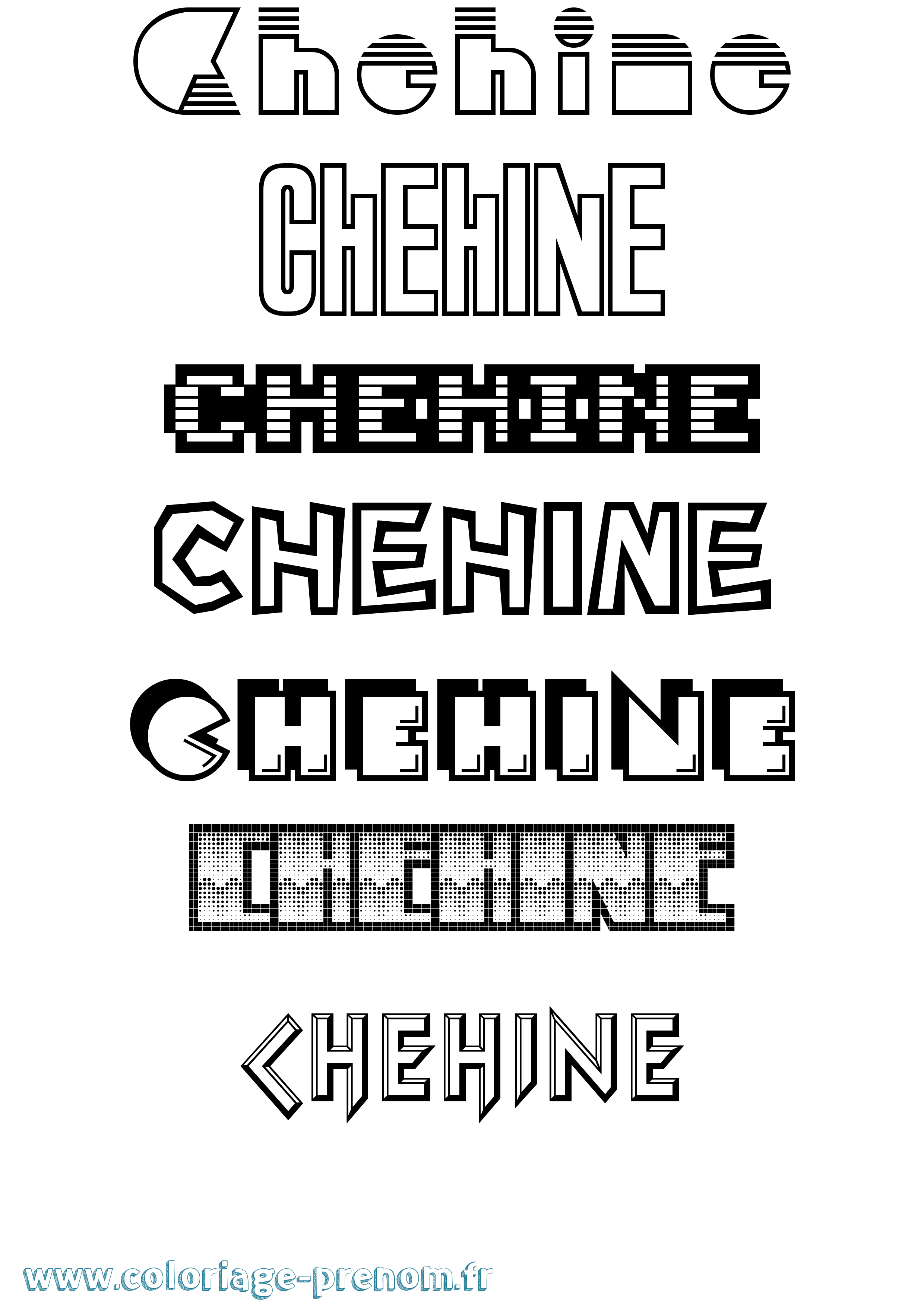 Coloriage Chehine Jeux Vidéos Coloriage prénom Chehine Jeux Vidéos