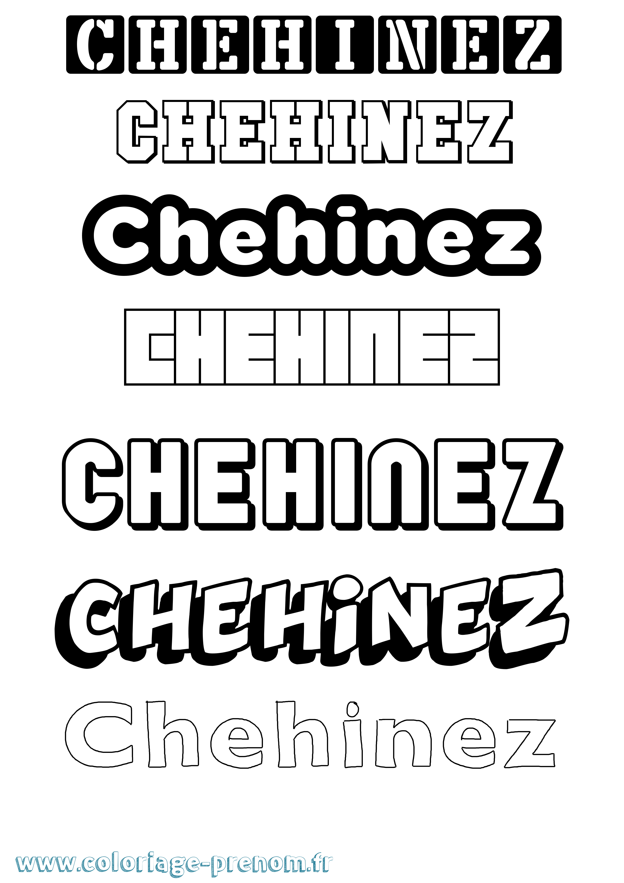 Coloriage Chehinez Simple Coloriage prénom Chehinez Simple