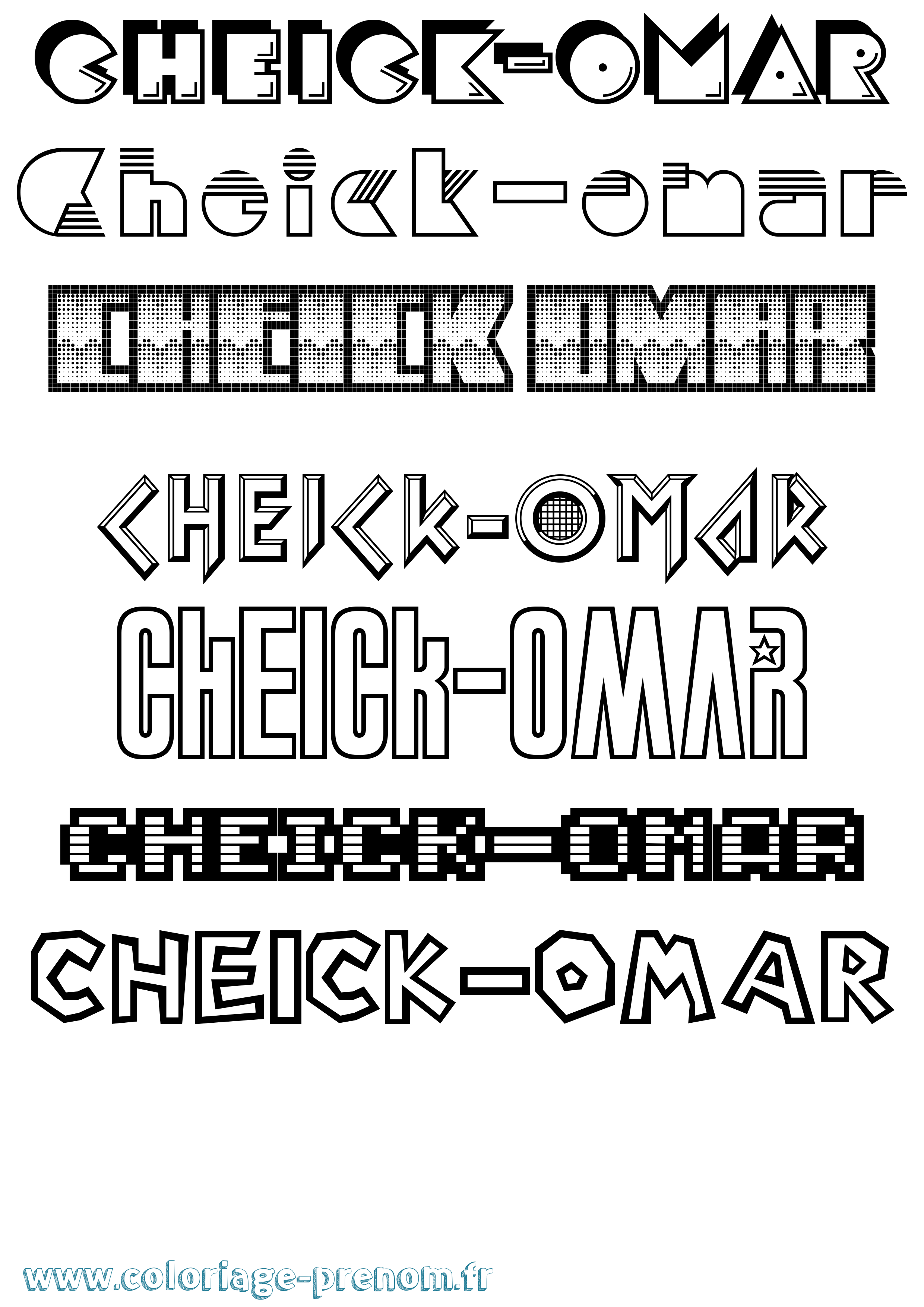 Coloriage Cheick-Omar Jeux Vidéos Coloriage prénom Cheick-Omar Jeux Vidéos