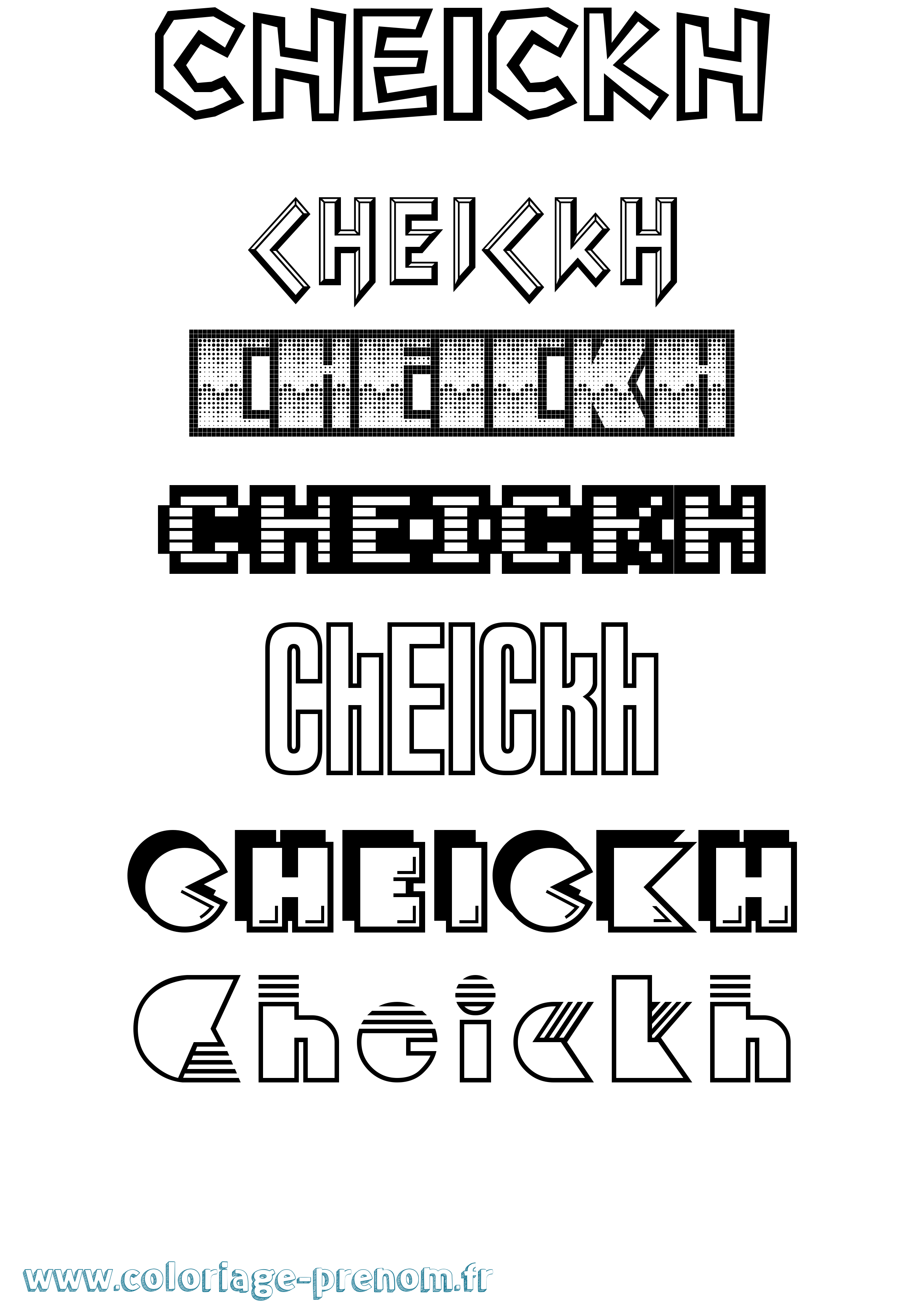 Coloriage Cheickh Jeux Vidéos Coloriage prénom Cheickh Jeux Vidéos