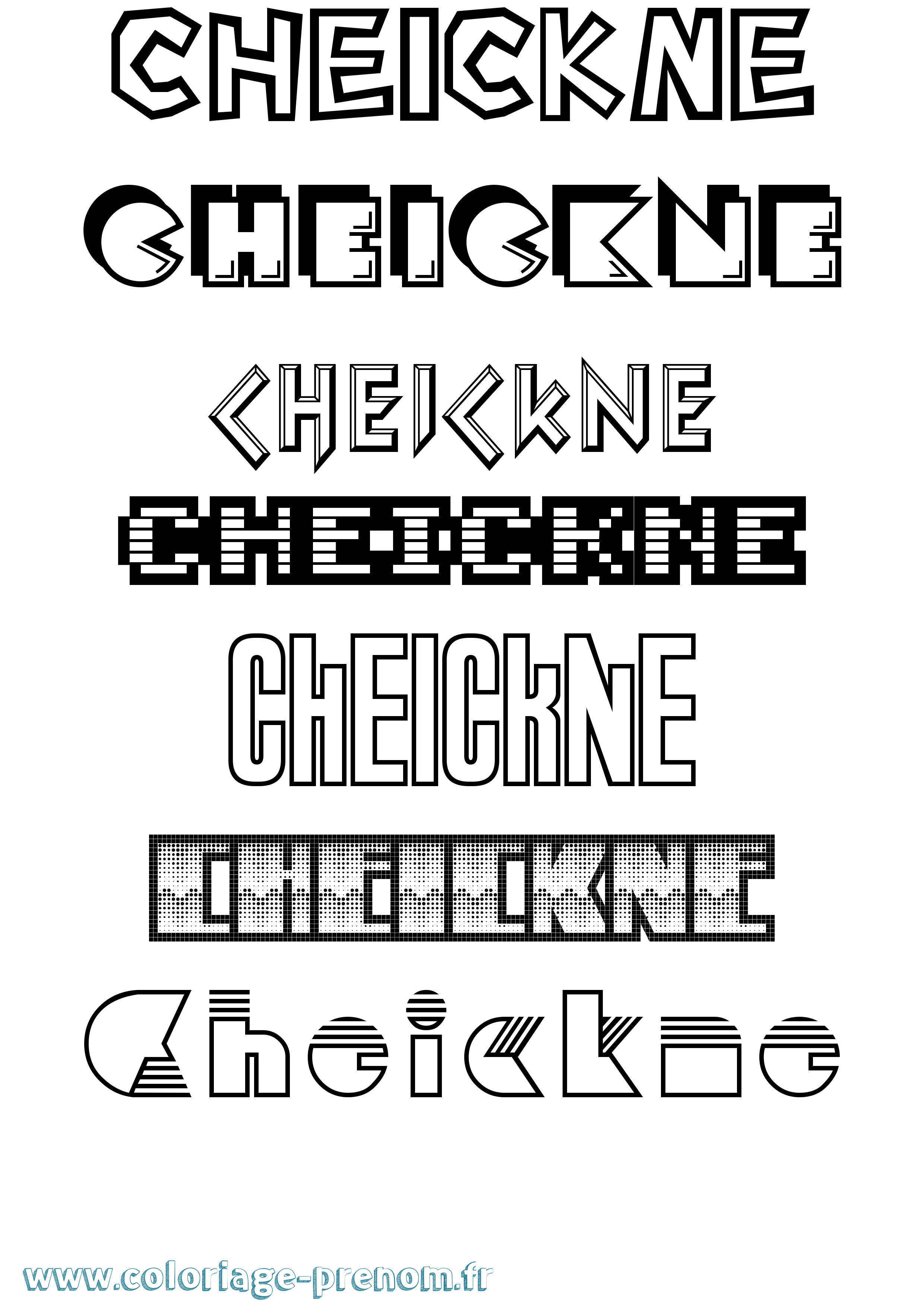 Coloriage Cheickne Jeux Vidéos Coloriage prénom Cheickne Jeux Vidéos