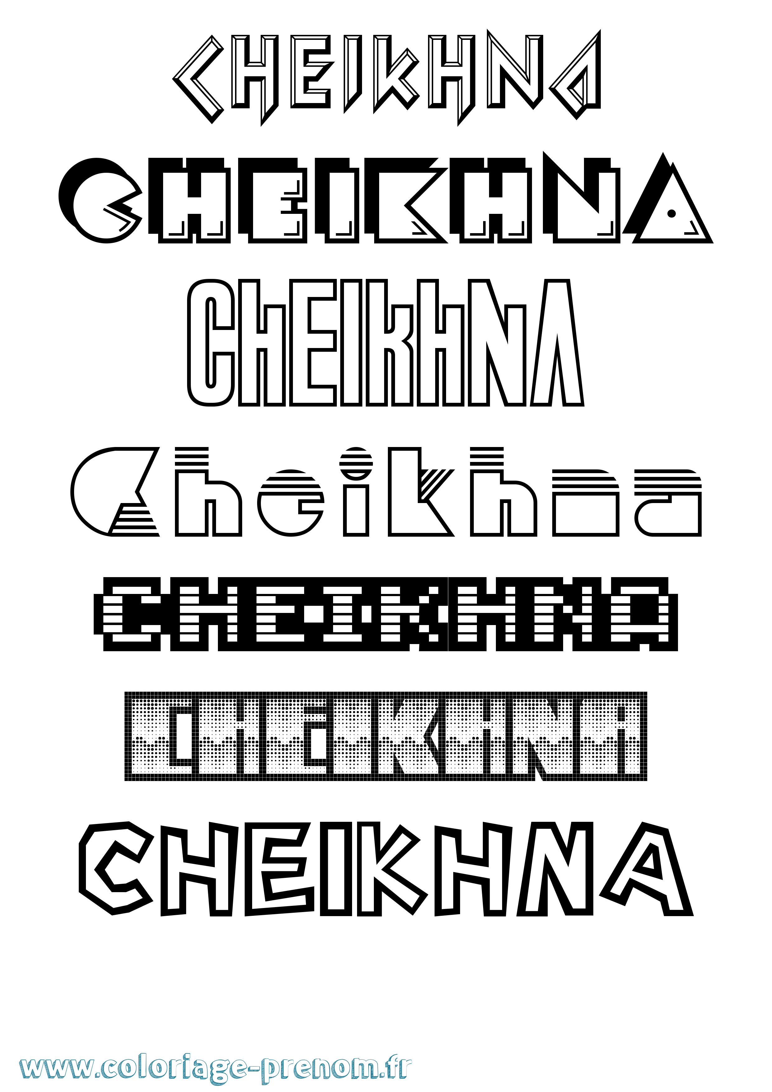 Coloriage Cheikhna Jeux Vidéos Coloriage prénom Cheikhna Jeux Vidéos