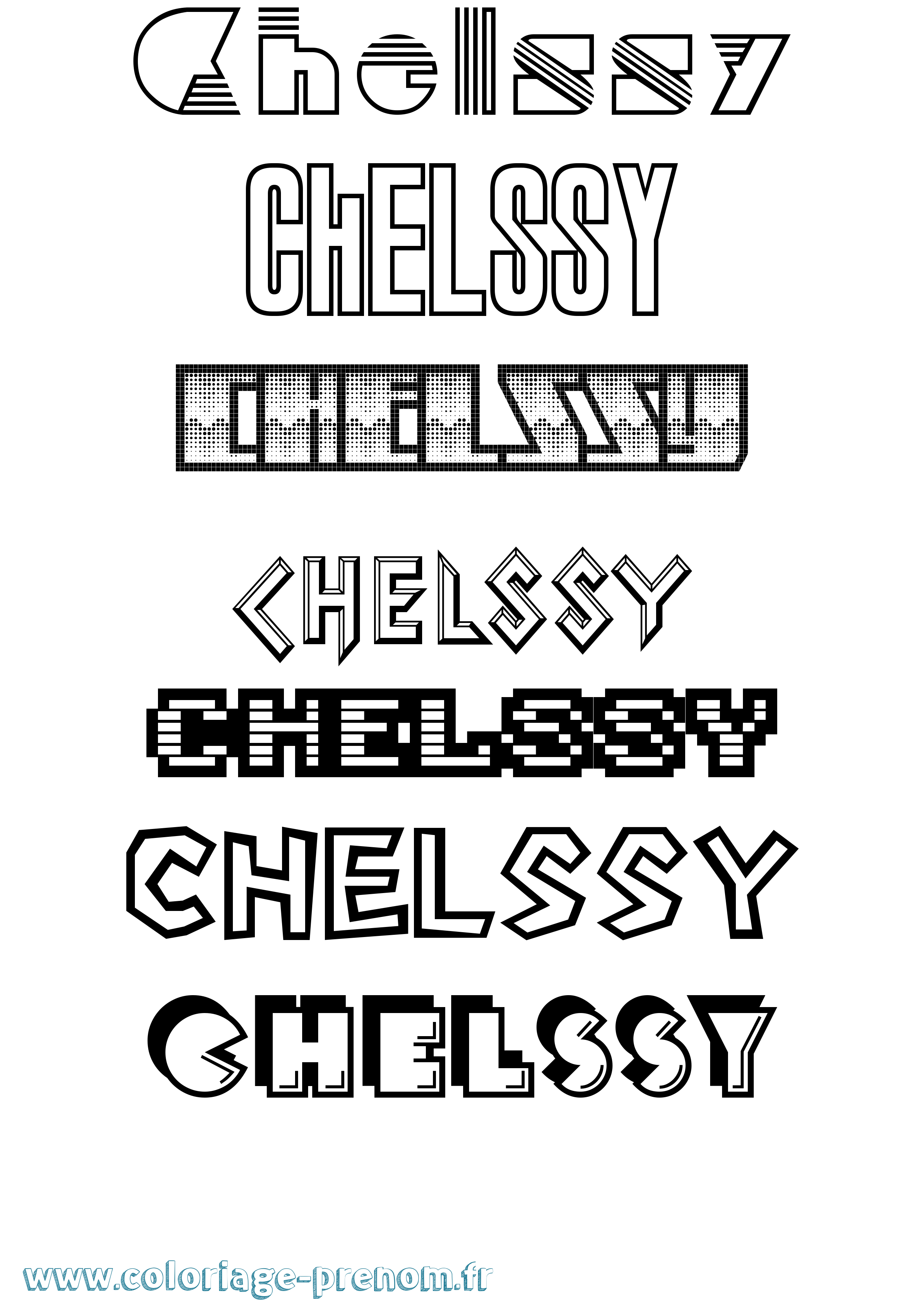 Coloriage Chelssy Jeux Vidéos Coloriage prénom Chelssy Jeux Vidéos