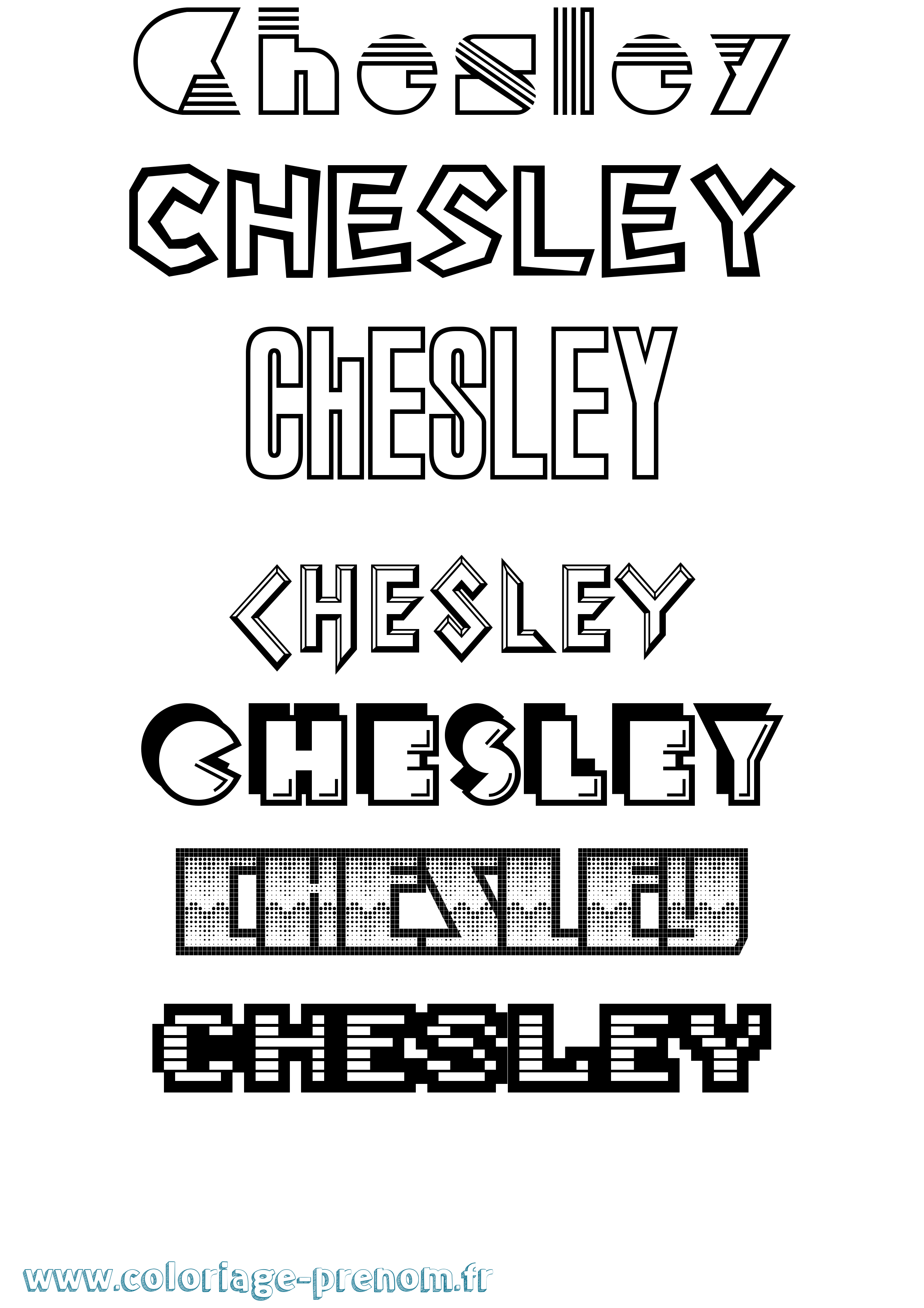 Coloriage Chesley Jeux Vidéos Coloriage prénom Chesley Jeux Vidéos
