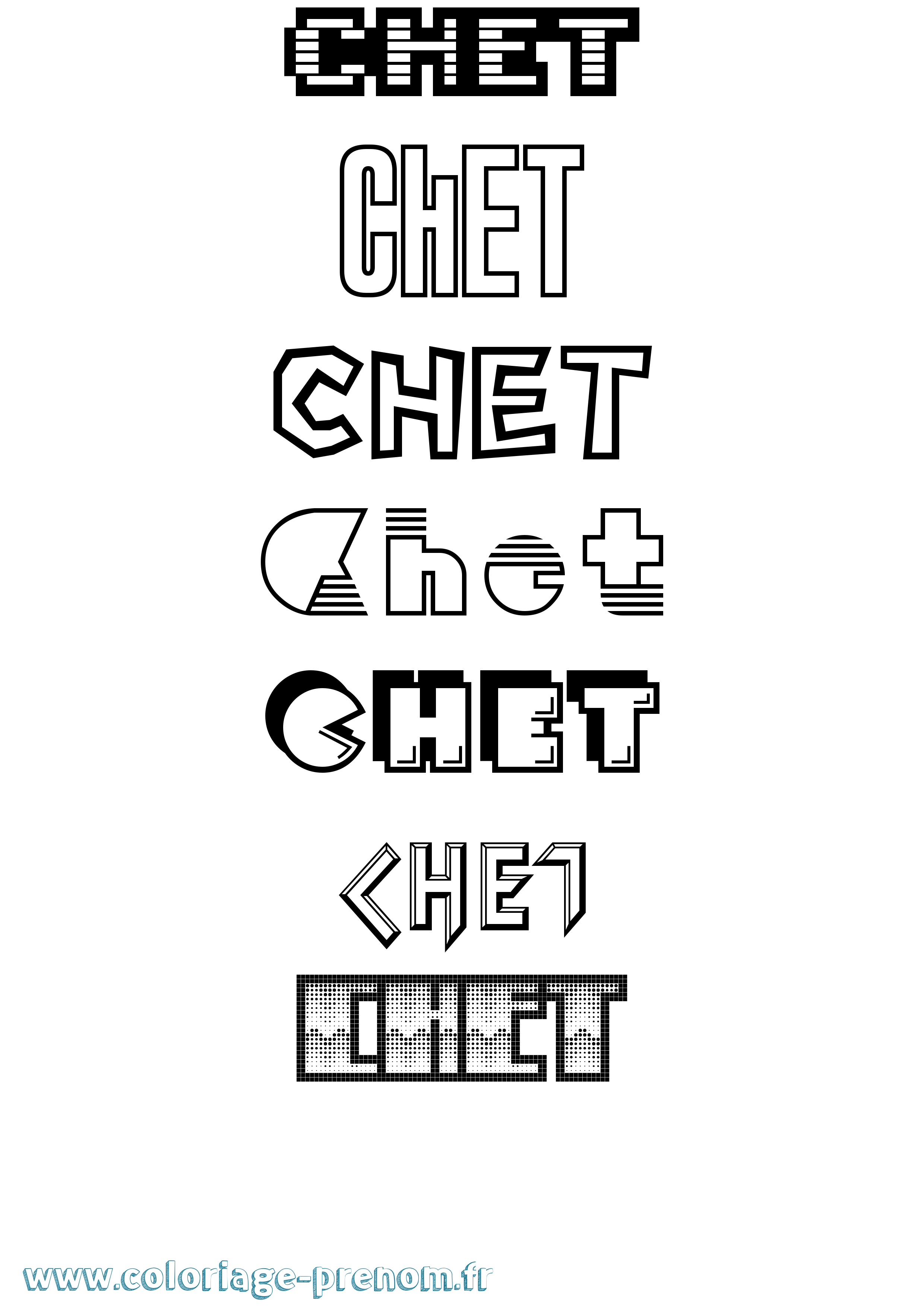Coloriage Chet Jeux Vidéos Coloriage prénom Chet Jeux Vidéos
