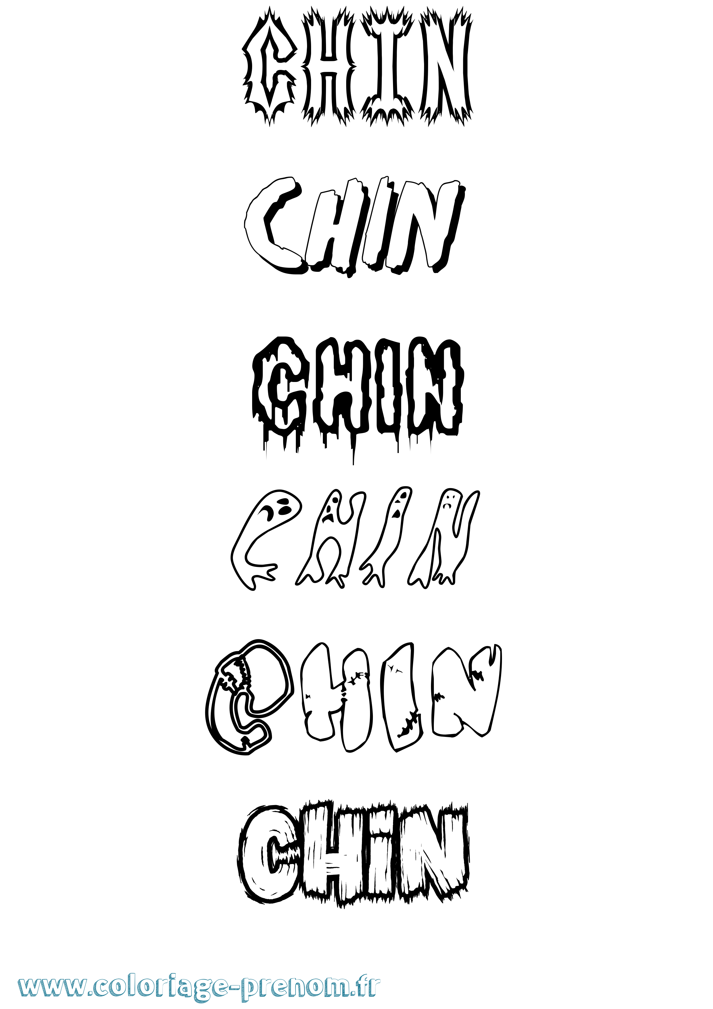 Coloriage Chin Frisson Coloriage prénom Chin Frisson