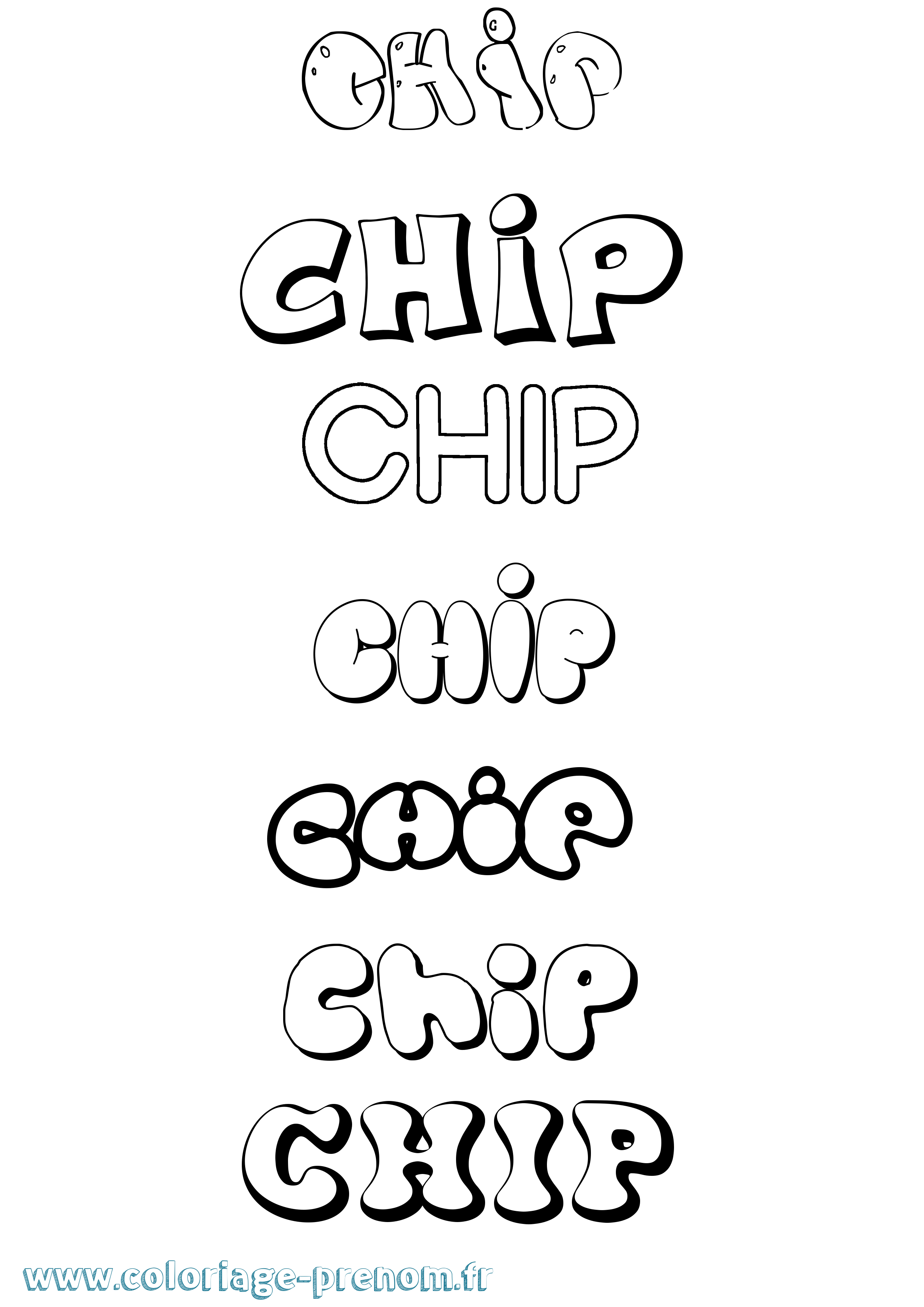 Coloriage Chip Bubble Coloriage prénom Chip Bubble