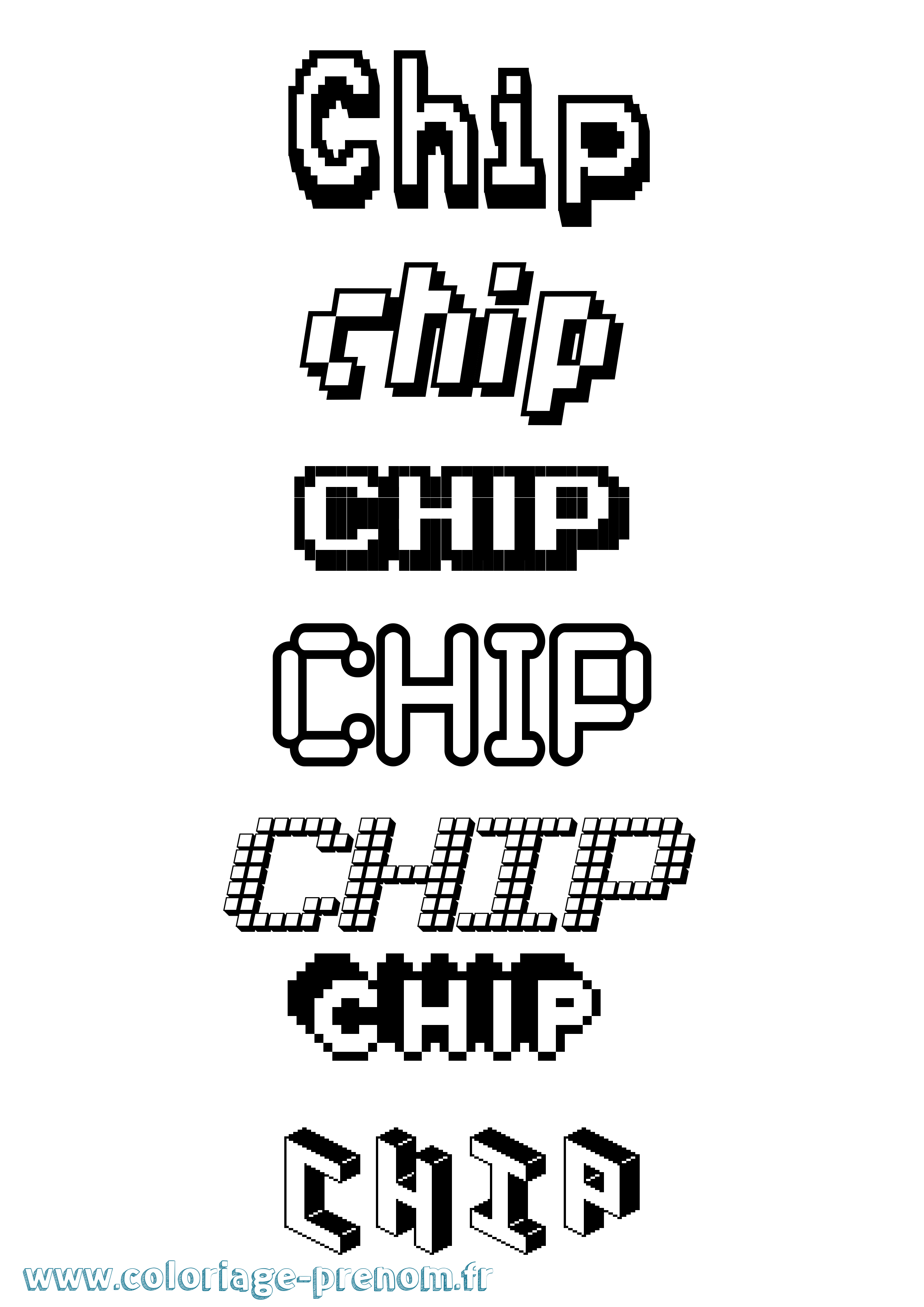 Coloriage Chip Pixel Coloriage prénom Chip Pixel
