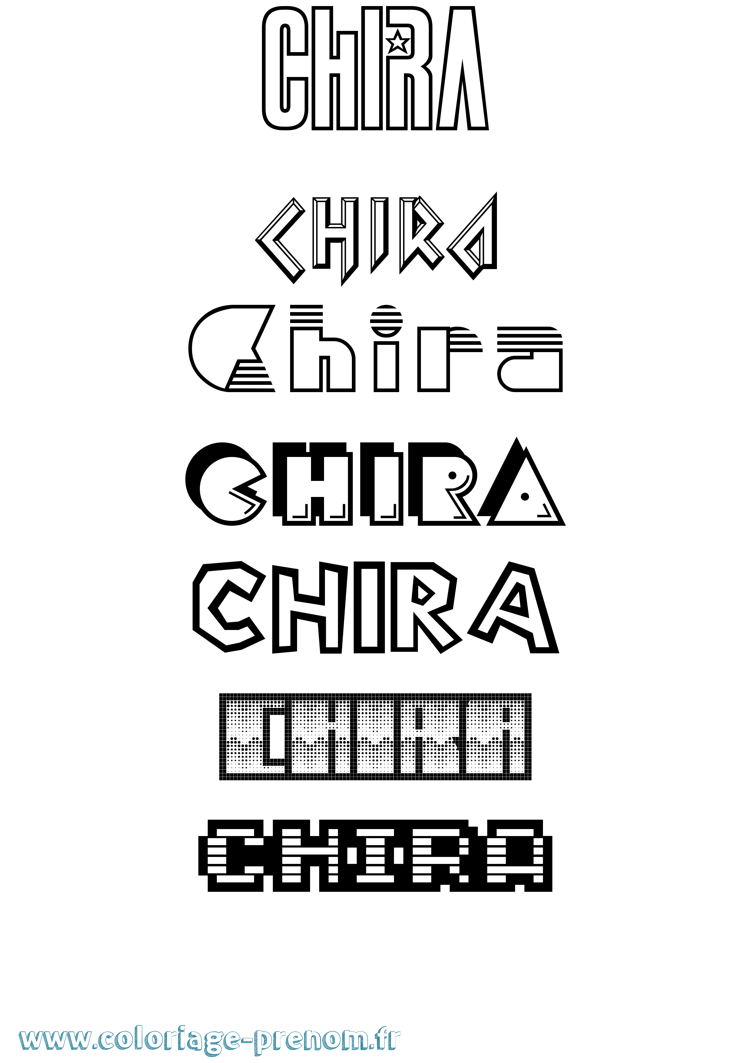 Coloriage Chira Jeux Vidéos Coloriage prénom Chira Jeux Vidéos
