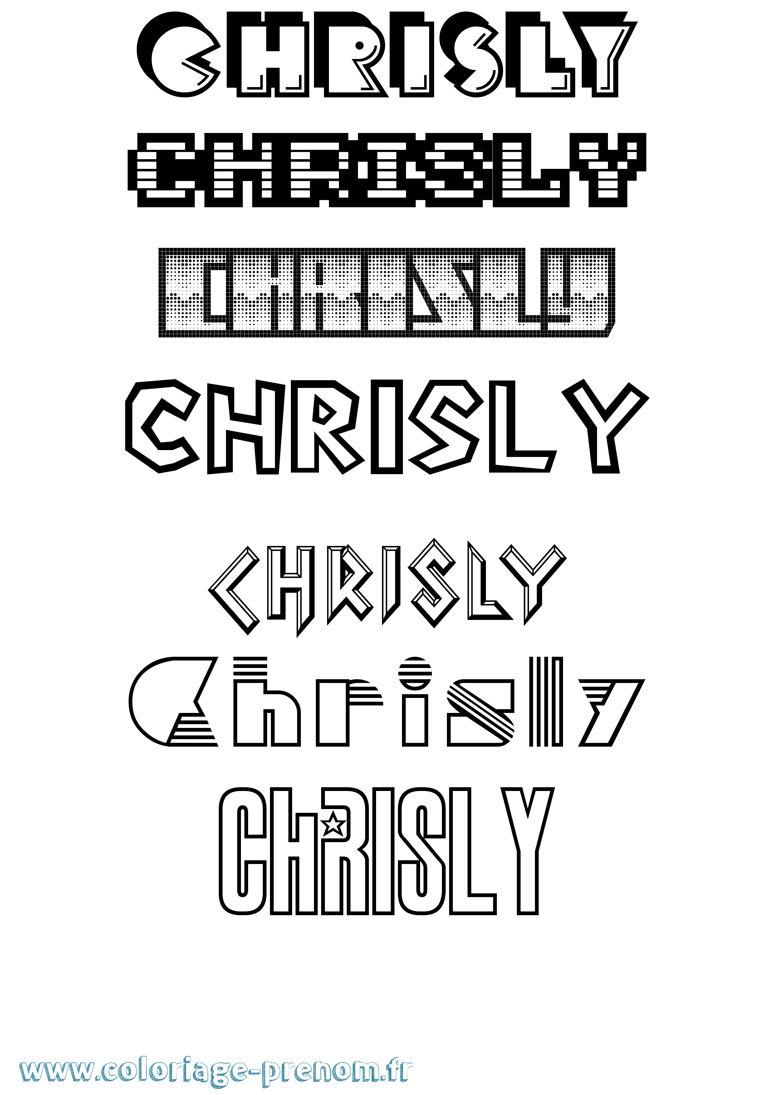 Coloriage Chrisly Jeux Vidéos Coloriage prénom Chrisly Jeux Vidéos