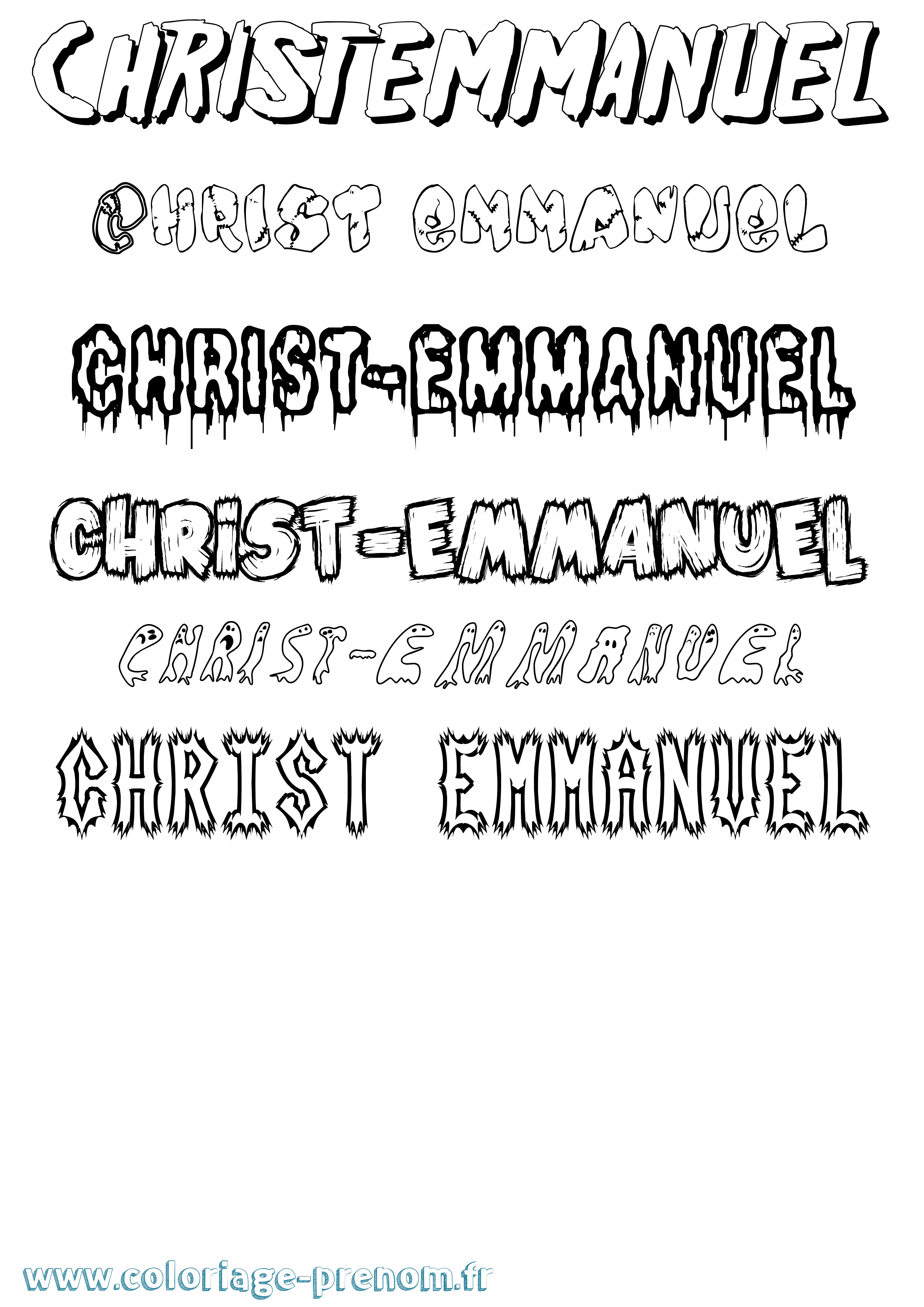 Coloriage Christ-Emmanuel Frisson Coloriage prénom Christ-Emmanuel Frisson