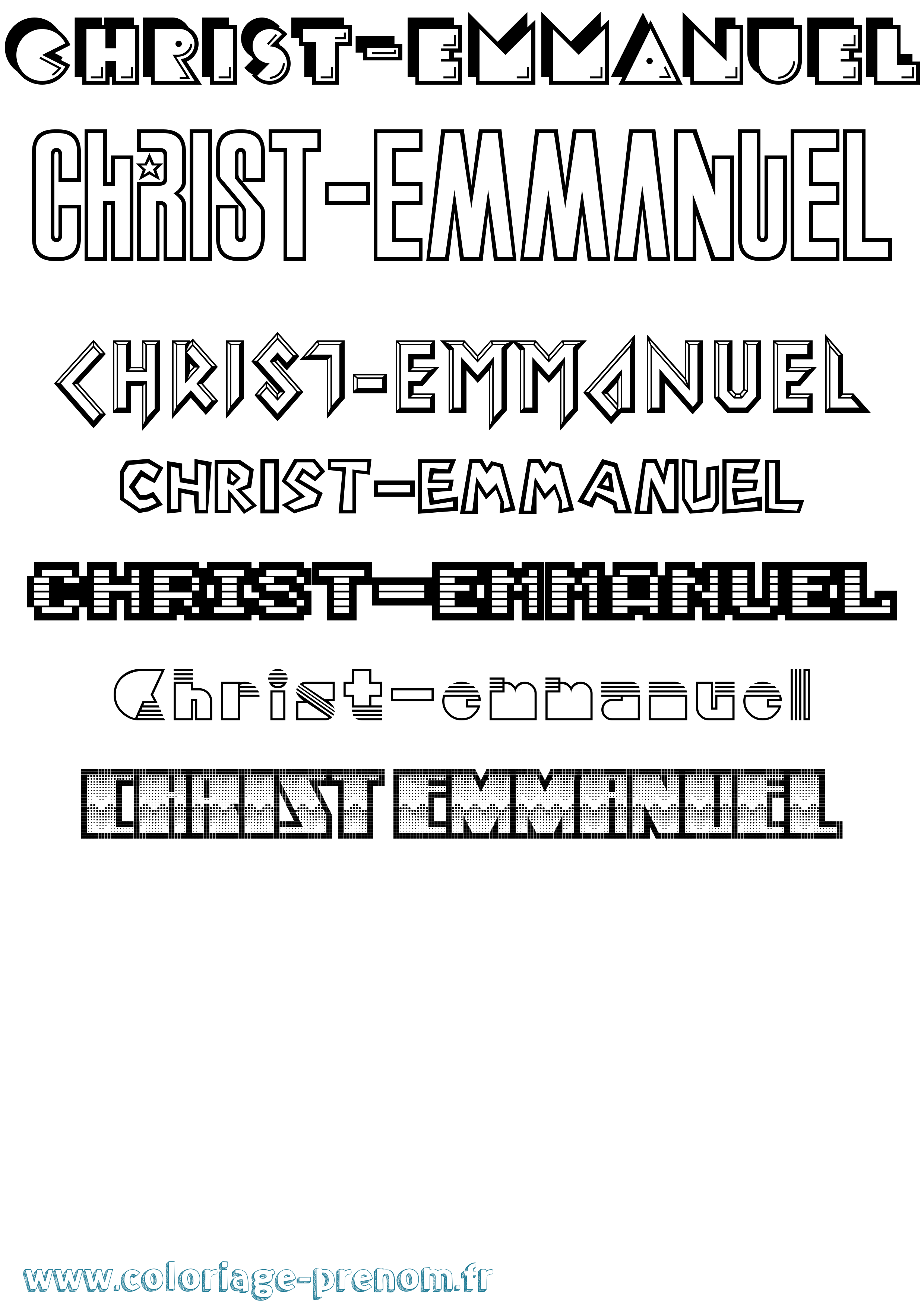 Coloriage Christ-Emmanuel Jeux Vidéos Coloriage prénom Christ-Emmanuel Jeux Vidéos
