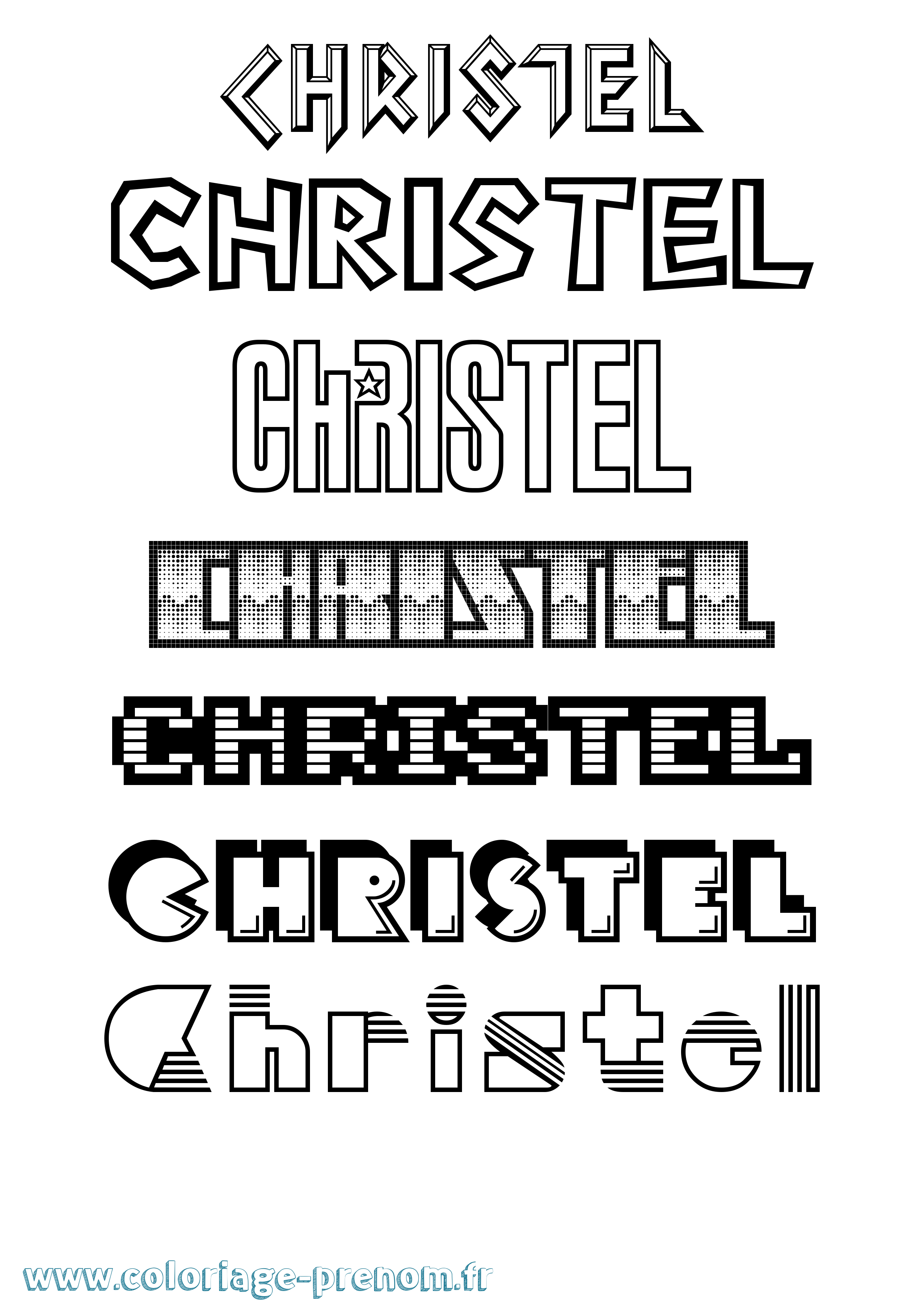 Coloriage Christel Jeux Vidéos Coloriage prénom Christel Jeux Vidéos