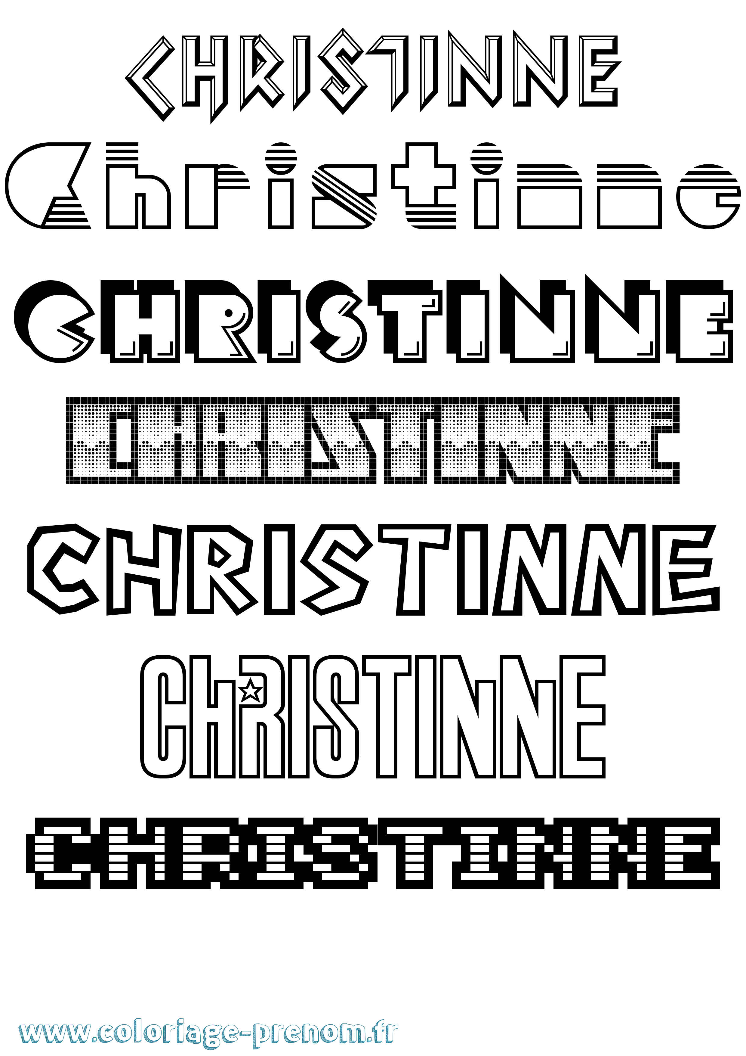 Coloriage Christinne Jeux Vidéos Coloriage prénom Christinne Jeux Vidéos