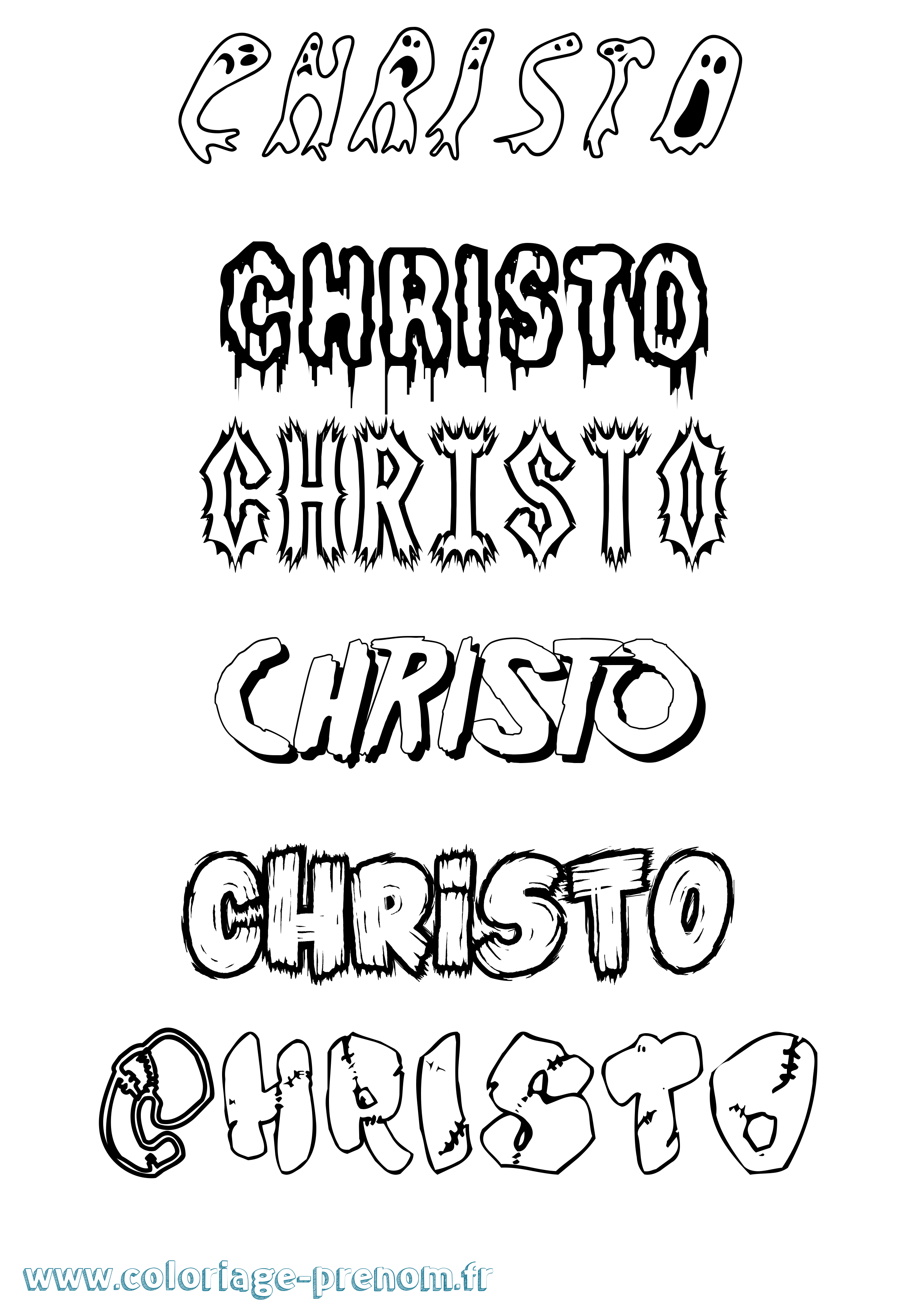 Coloriage Christo Frisson Coloriage prénom Christo Frisson