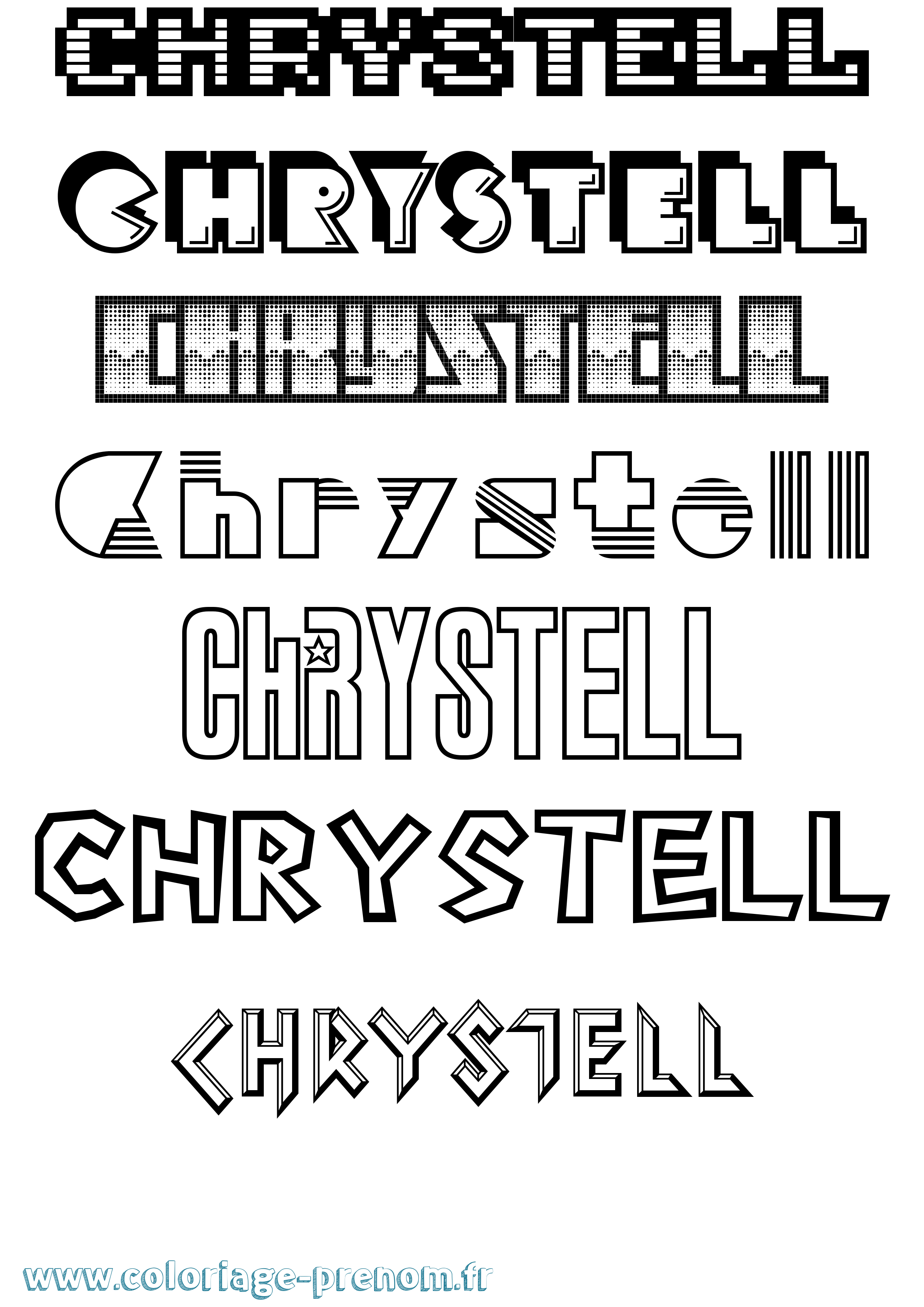 Coloriage Chrystell Jeux Vidéos Coloriage prénom Chrystell Jeux Vidéos