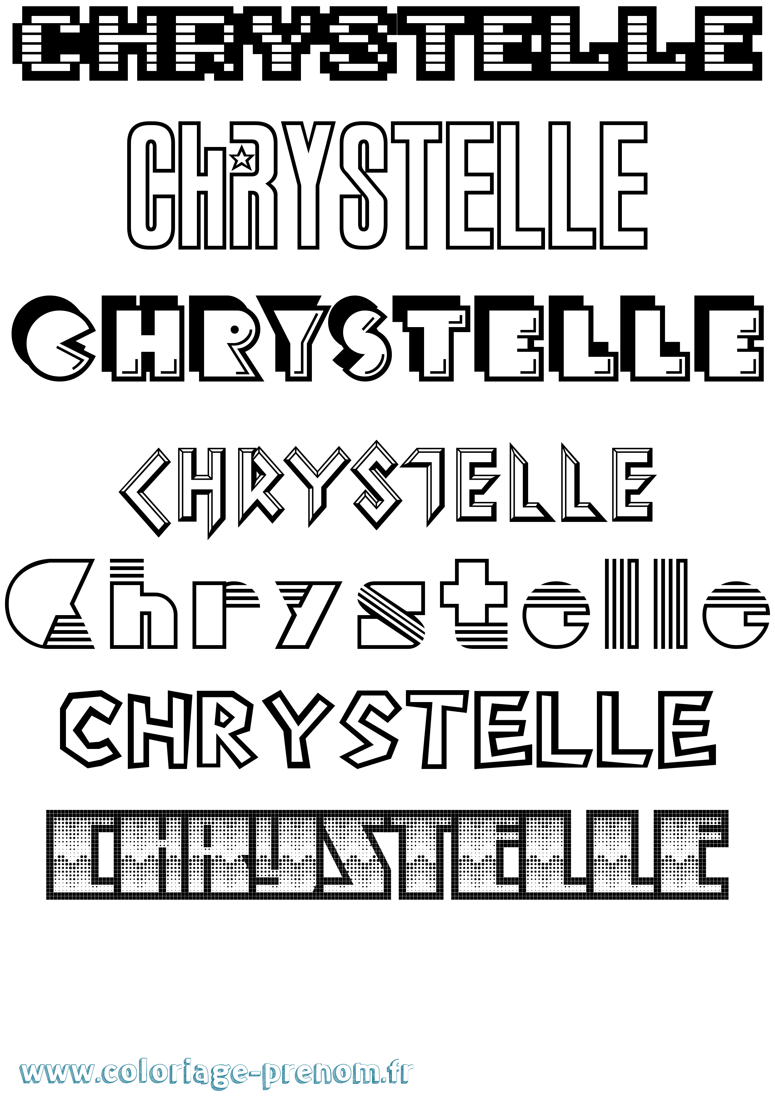 Coloriage Chrystelle Jeux Vidéos Coloriage prénom Chrystelle Jeux Vidéos